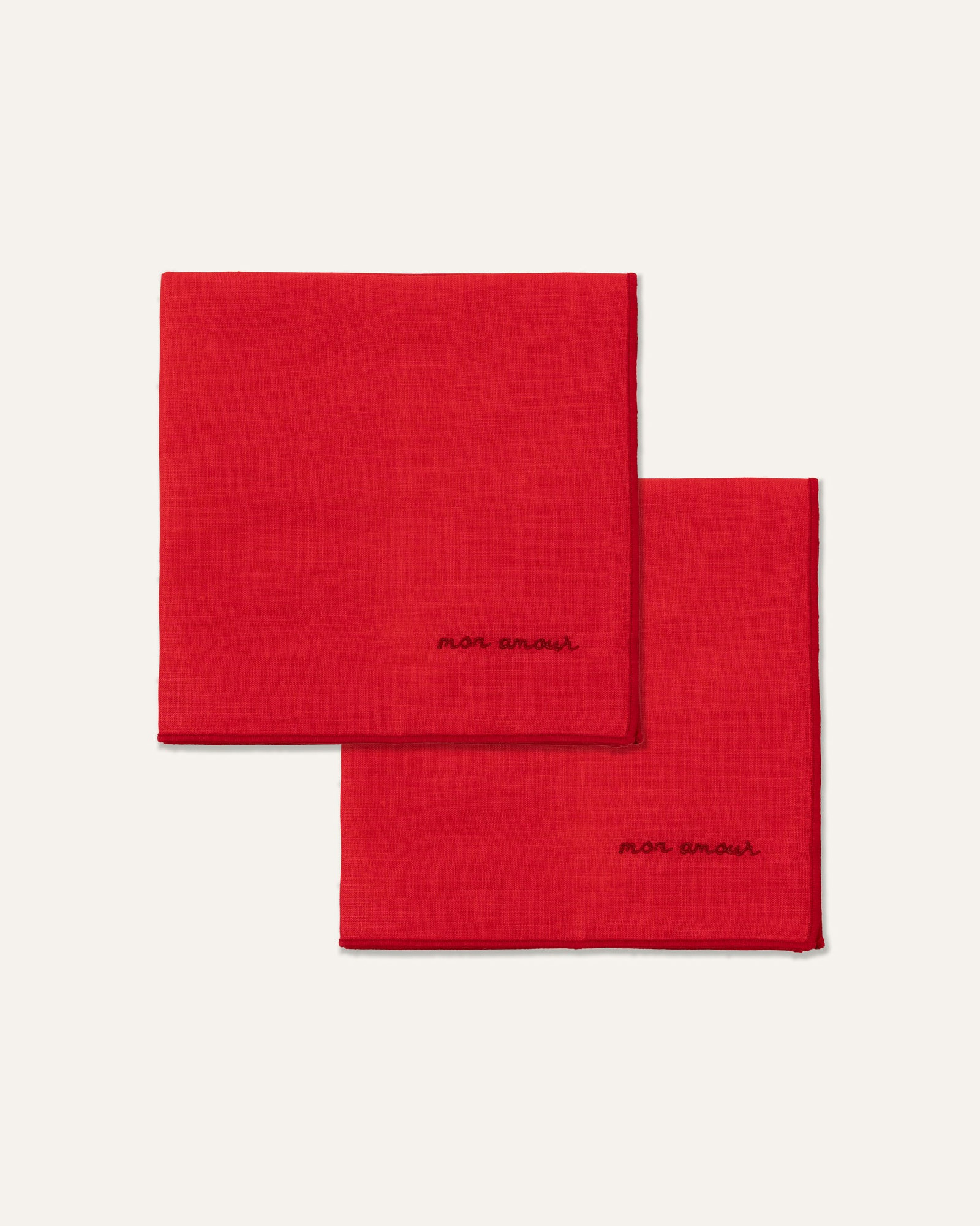 Serviette MON AMOUR Rood