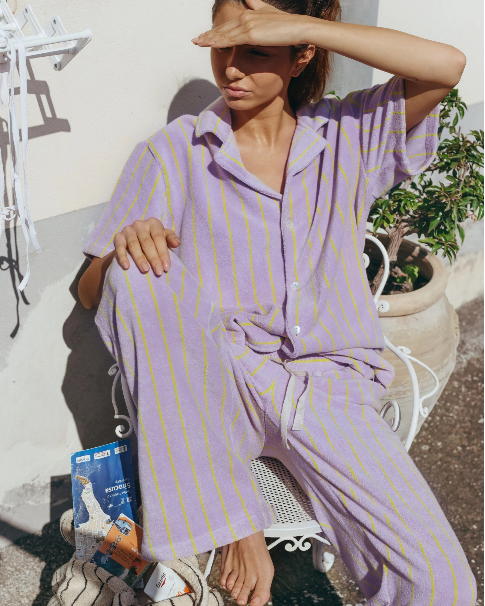 T-Shirt NARAM Lilac & neon yellow