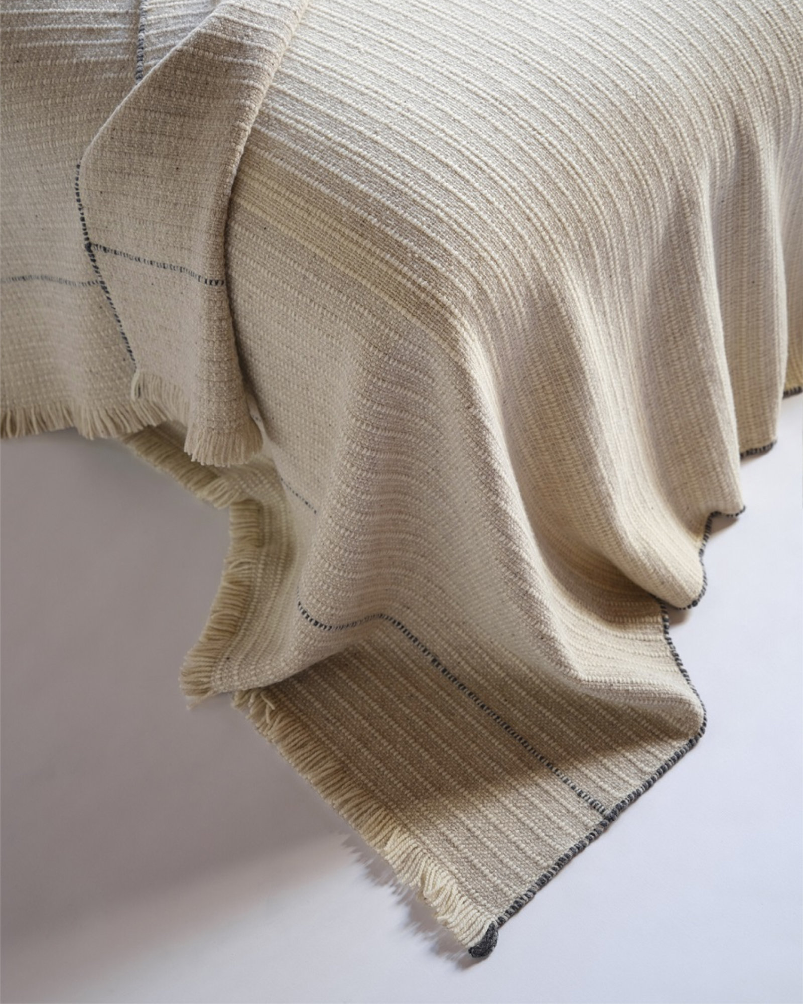 Bedspread ARAN White/Grey