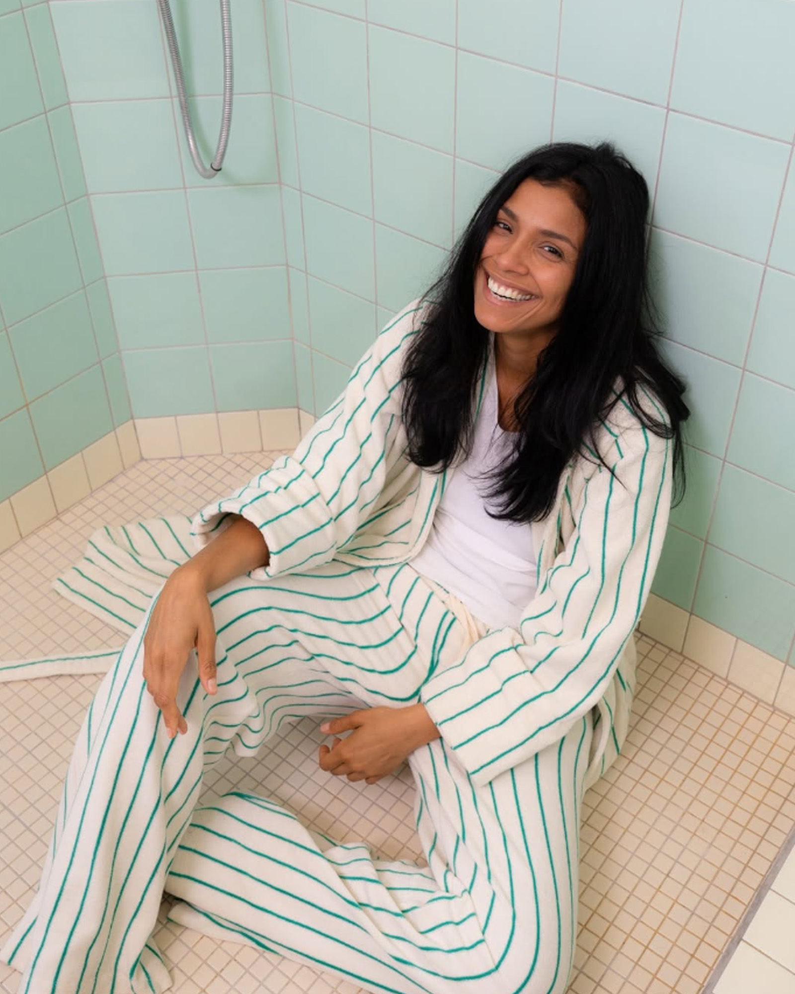 Pantalon NARAM Pure white & grass