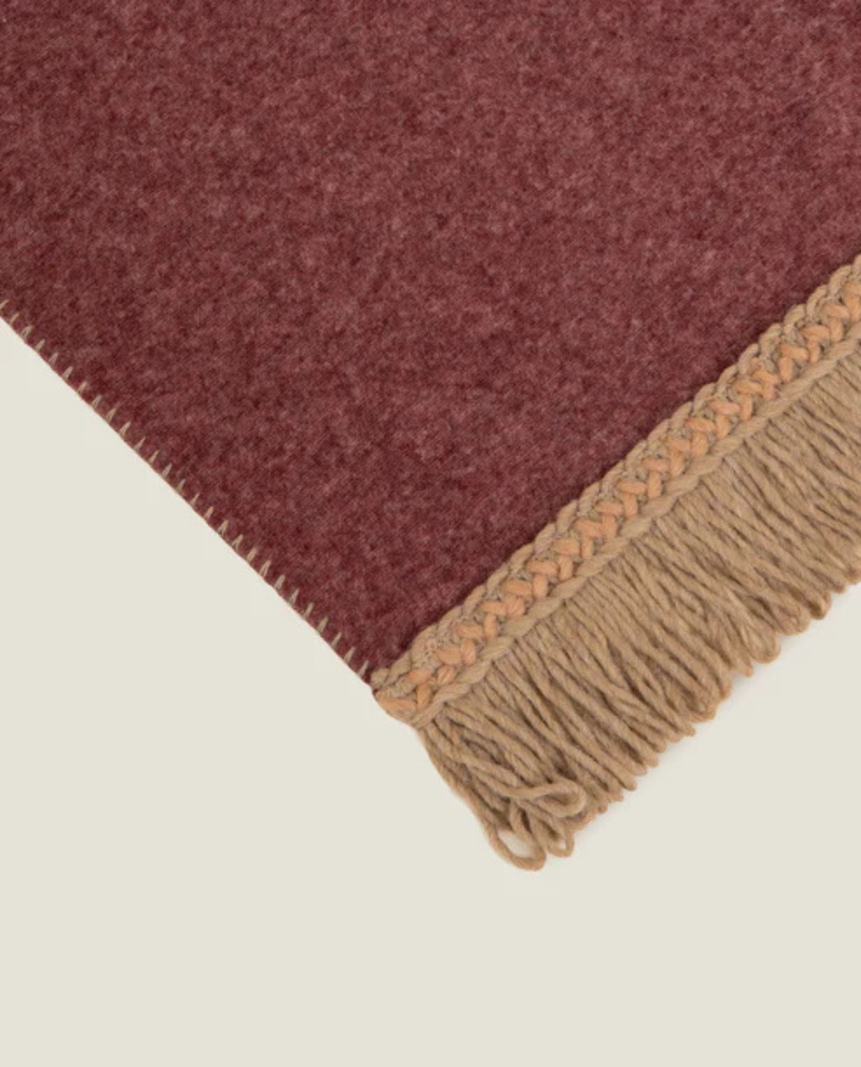 Plaid FRINGES Burgundy