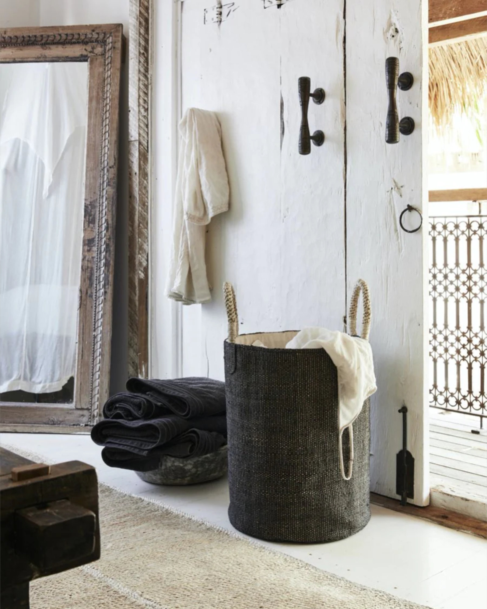 The Dharma Door - Laundry basket BODA Charcoal - LA - Charcoal