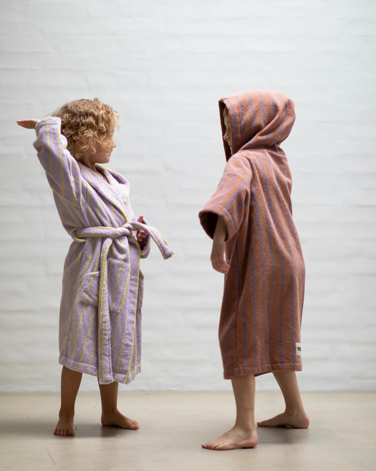 Poncho NARAM Lilac & neon yellow