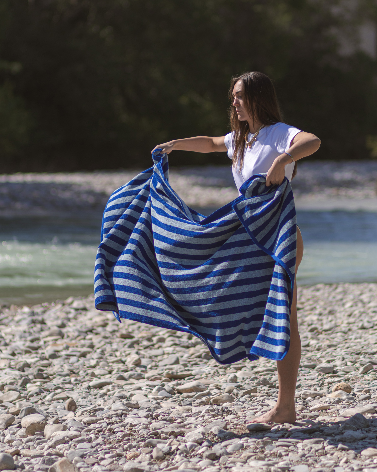 Strandlaken CABANE Mykonos Blue/Atlantic