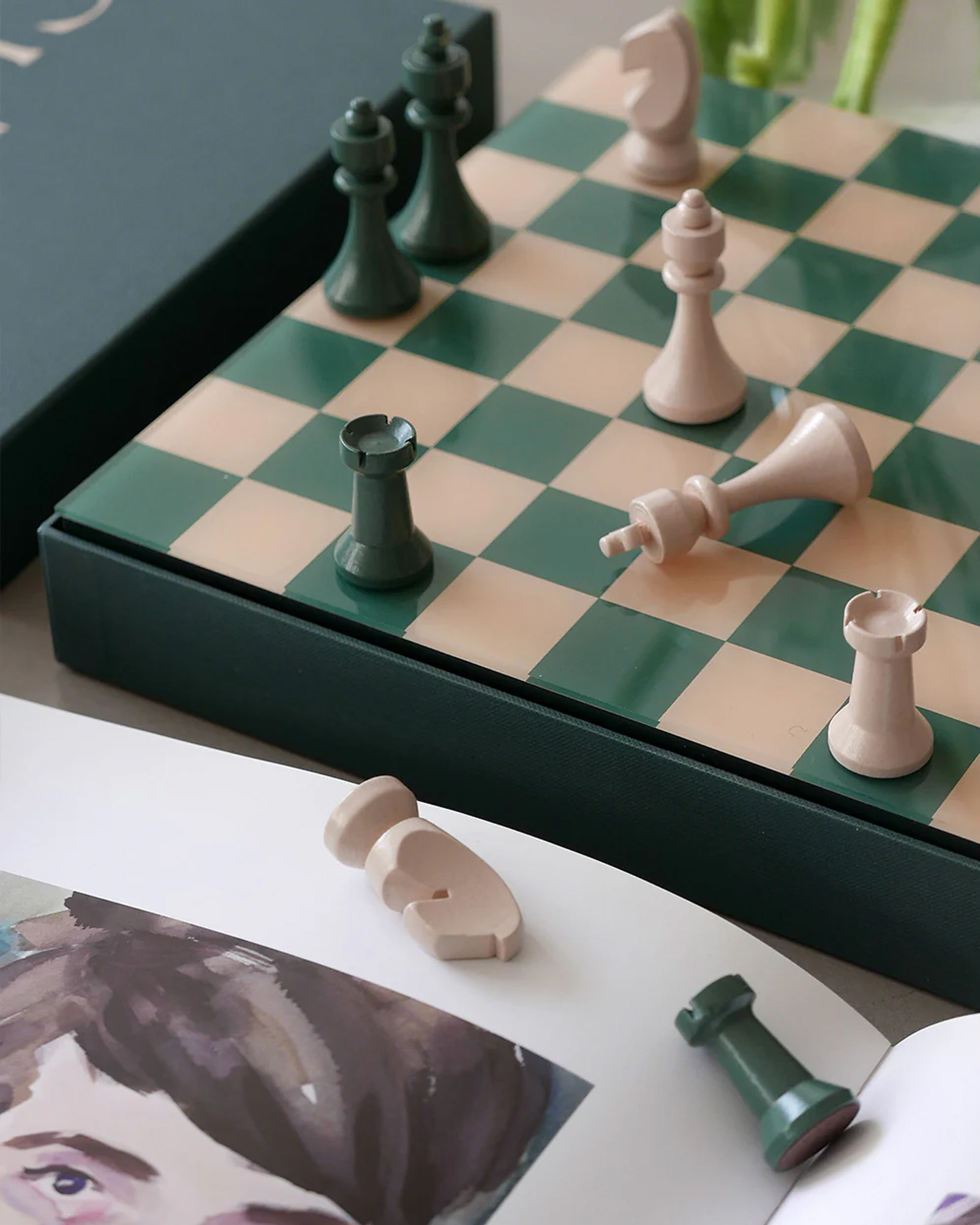 Bordspel CHESS SET Green