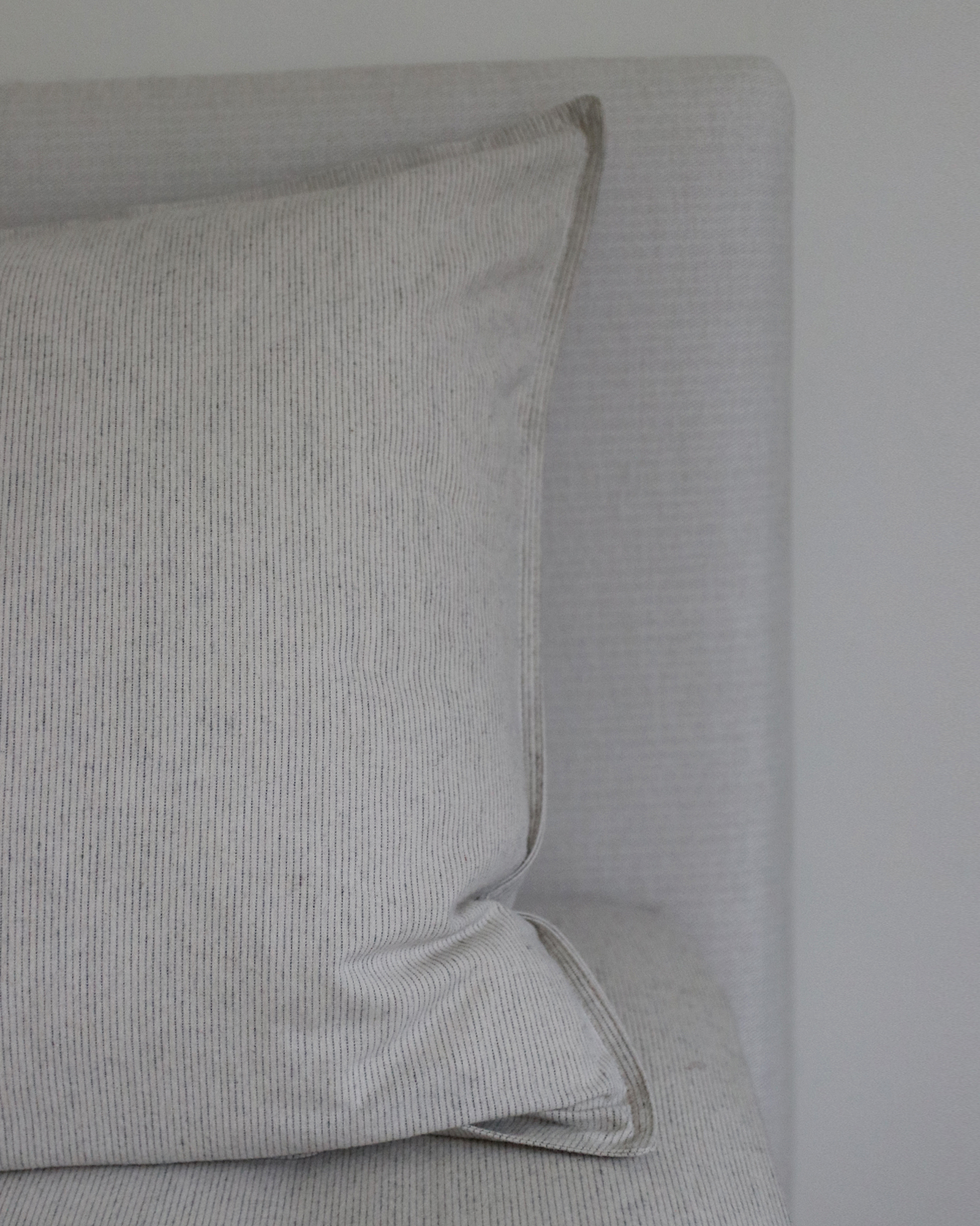 Pillowcase VERBIER White/Grey Striped