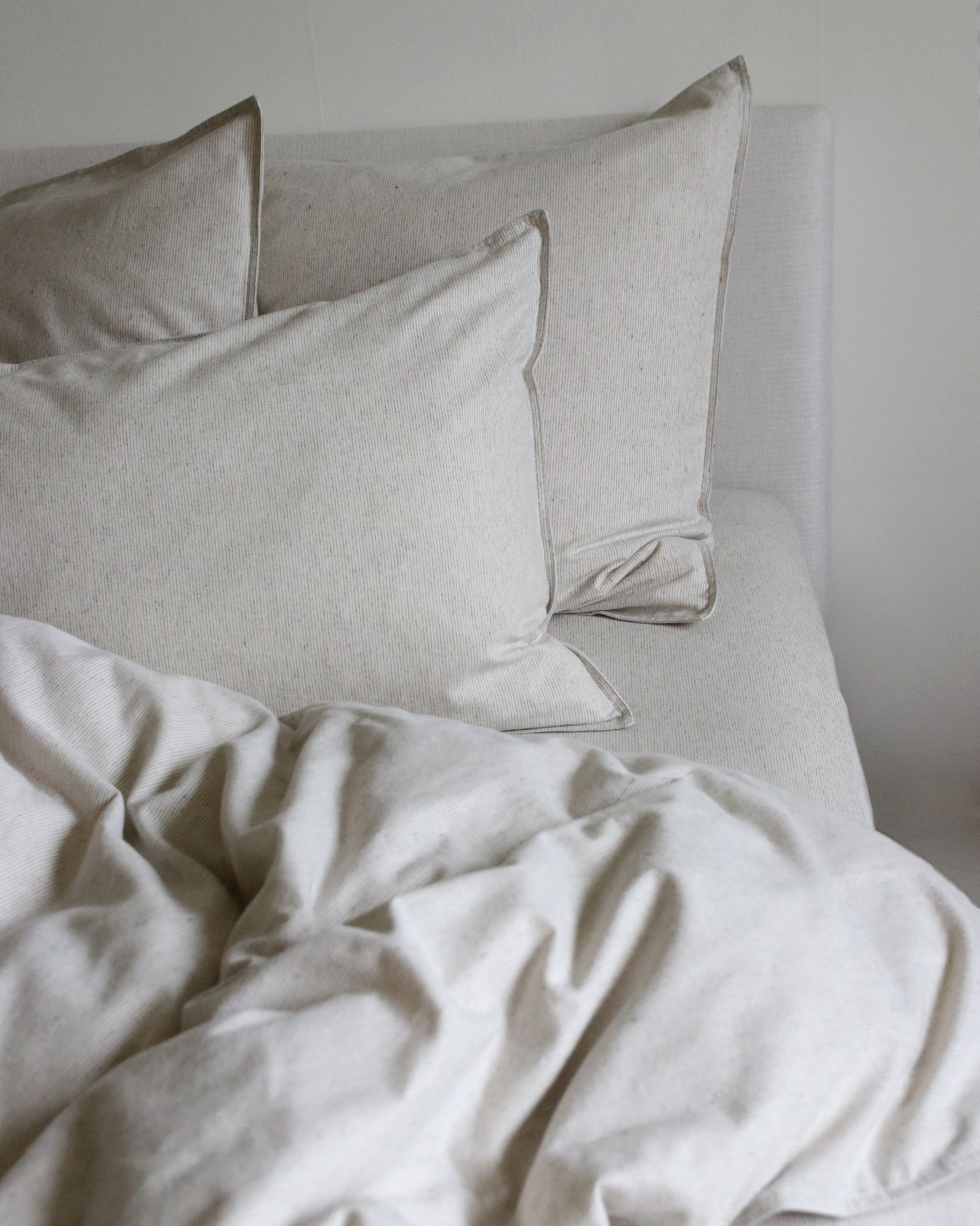 Bed linen set VERBIER White/Grey Striped
