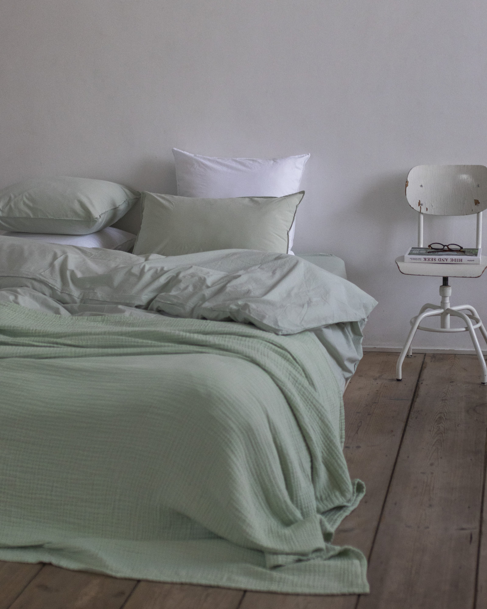Bedsprei VINTAGE COTTON Green tea