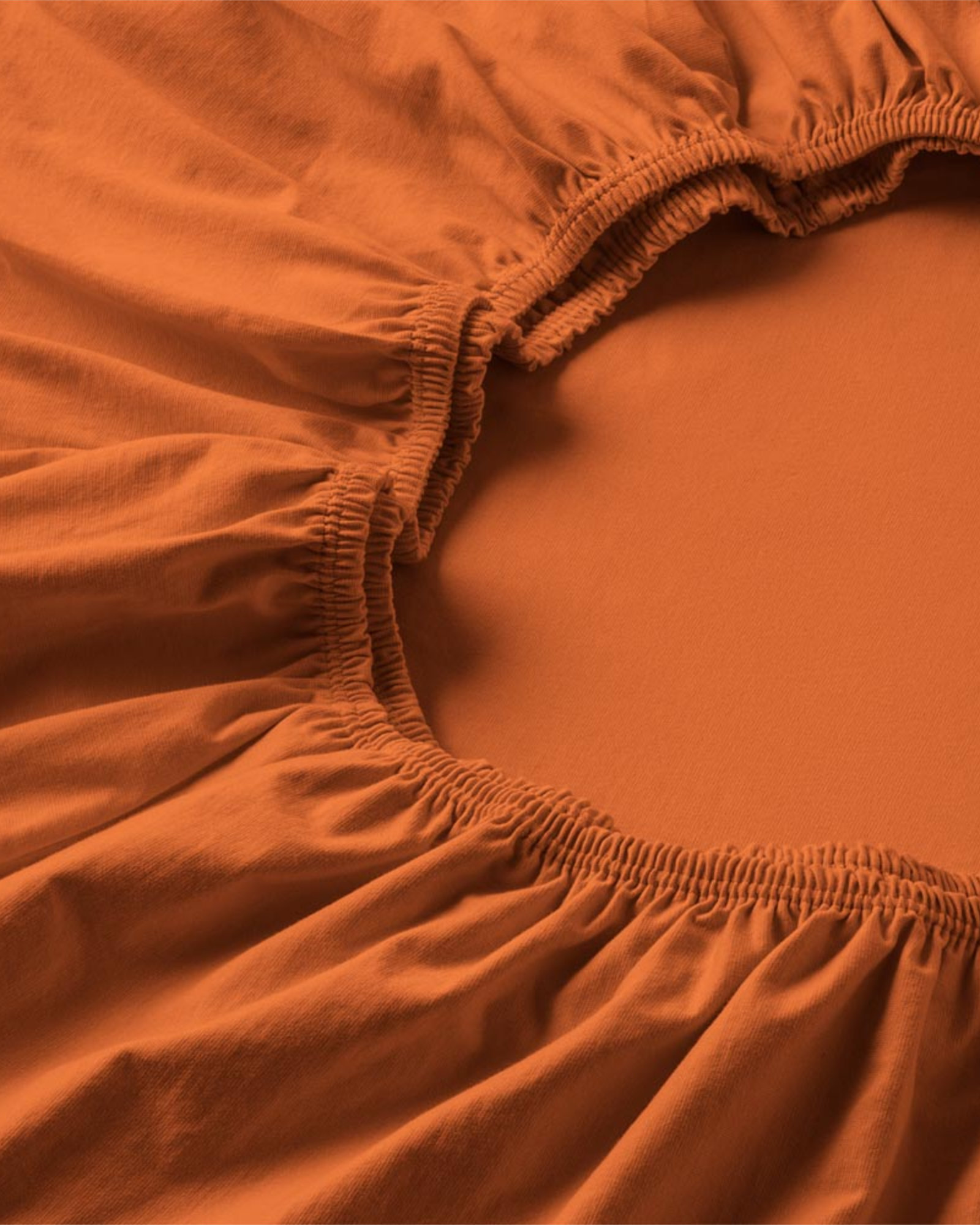 Fitted sheet JERSEY terracotta