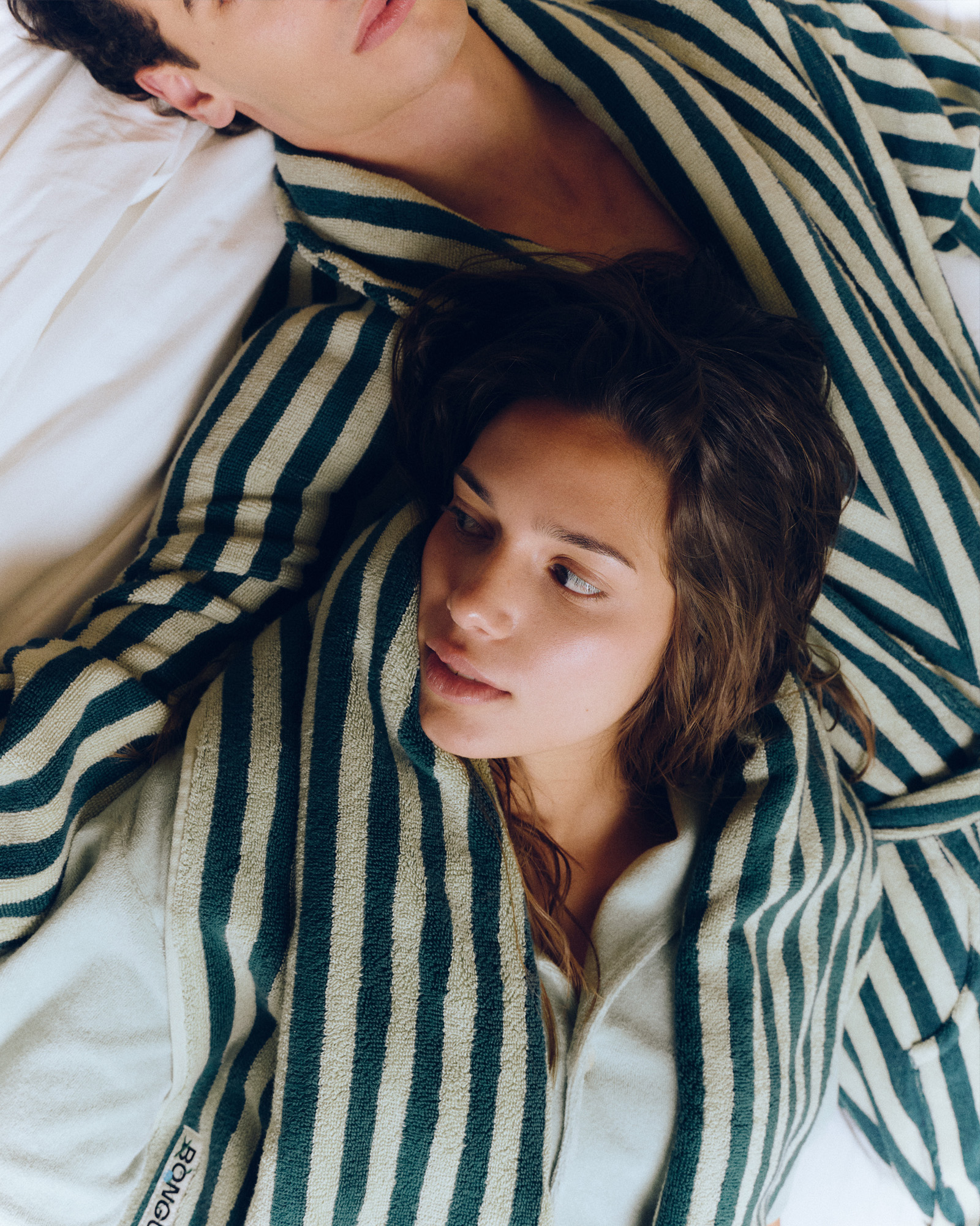 Bathrobe NARAM Seafoam & deep teal