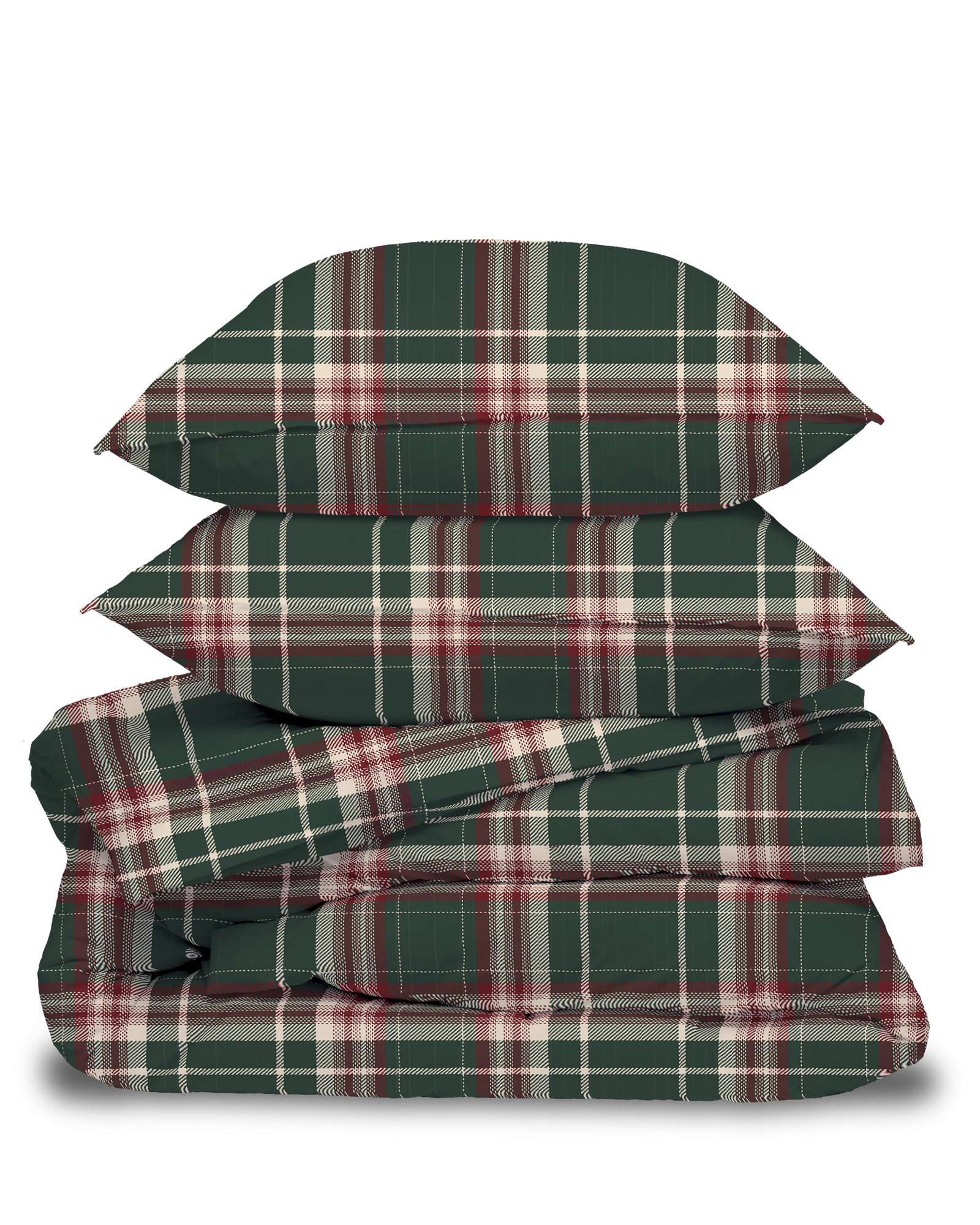 Dekbedset TARTAN FLANEL Dark Green