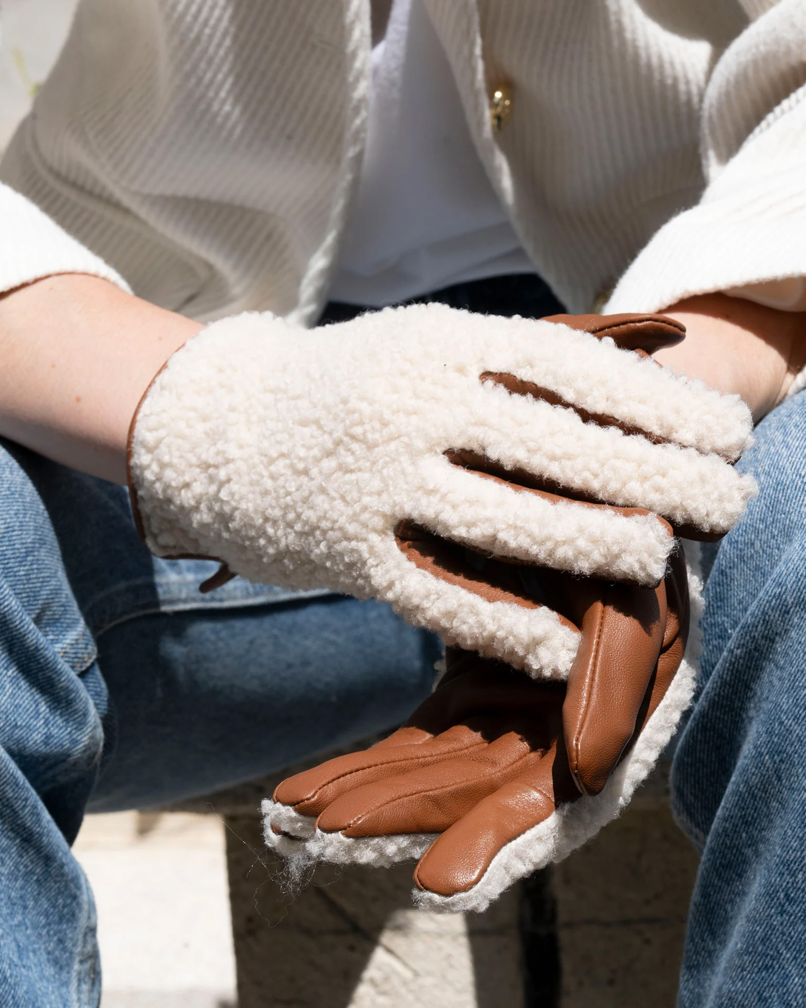 Handschoenen TEDDY Cognac