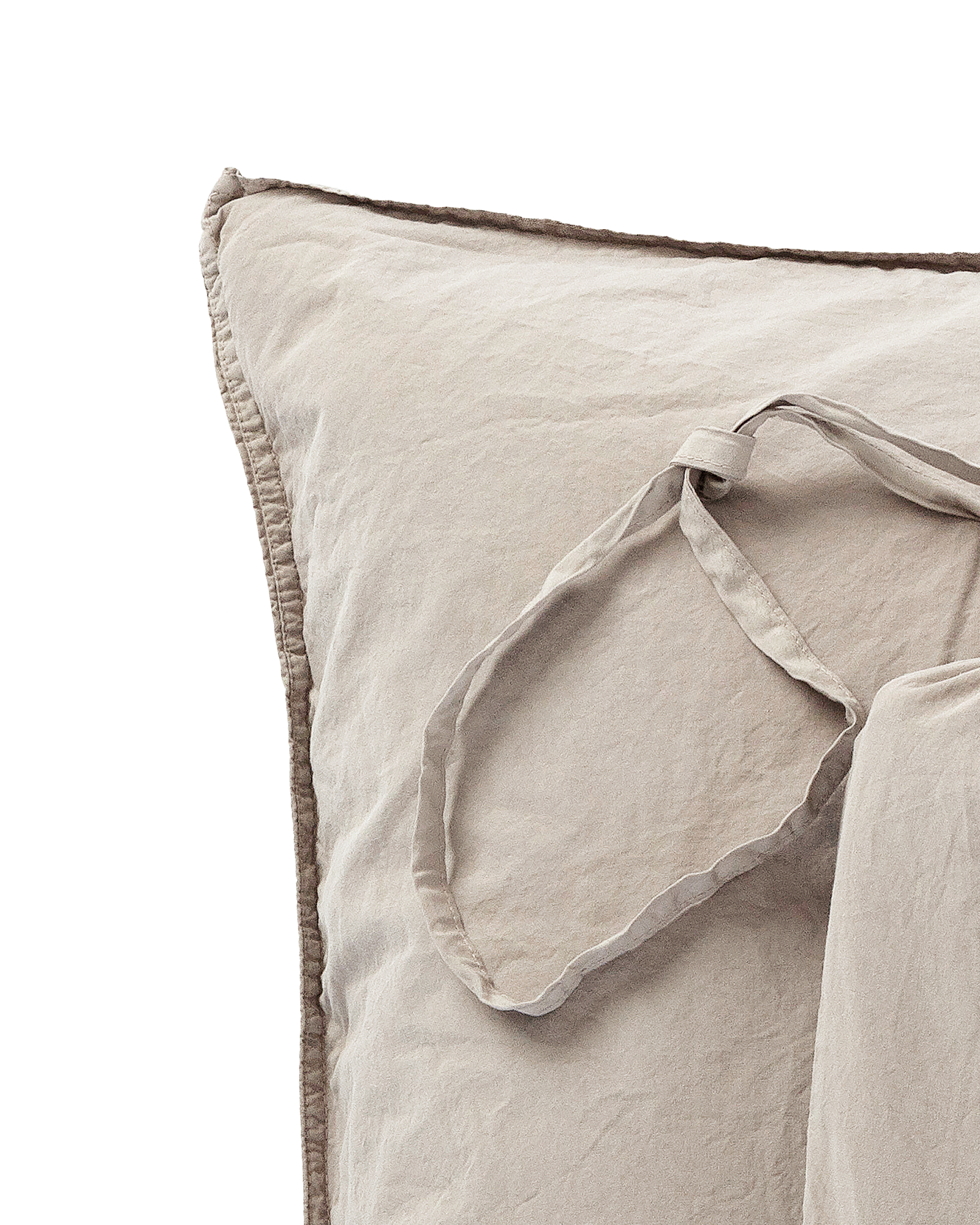 MARIE-MARIE - Pillowcase VINTAGE COTTON Granola - 65x65 cm - Granola