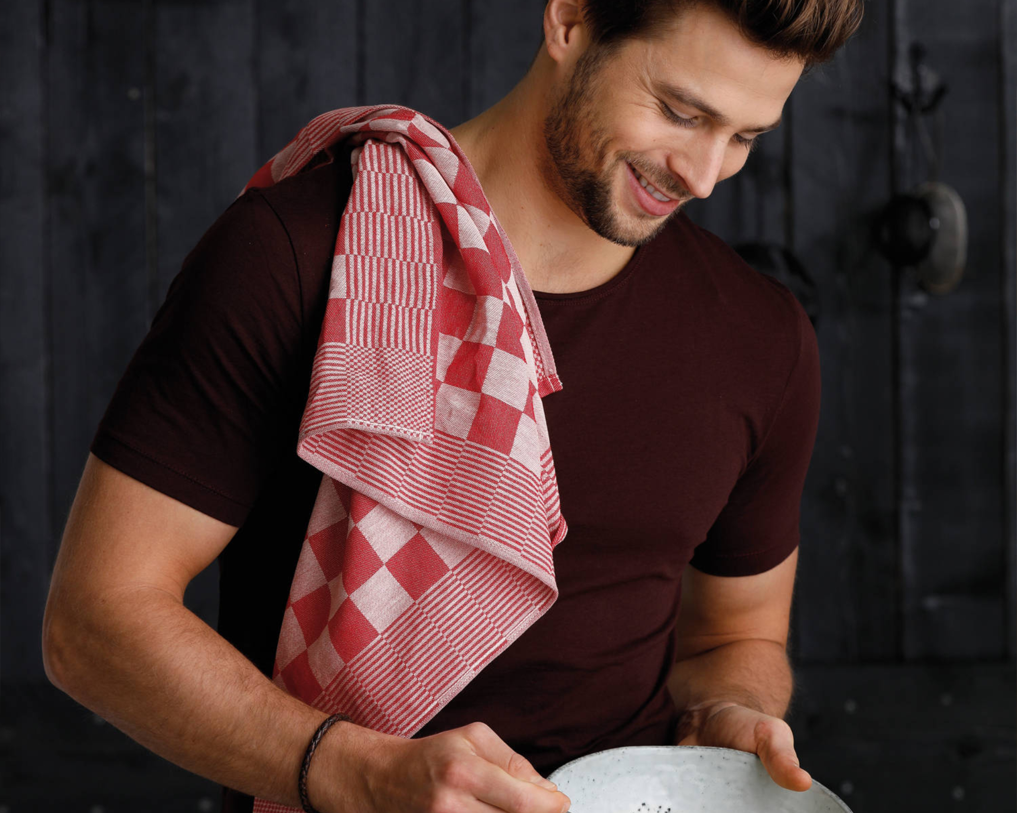 Arli - Kitchen towel BARBECUE red - 60x65 cm - red