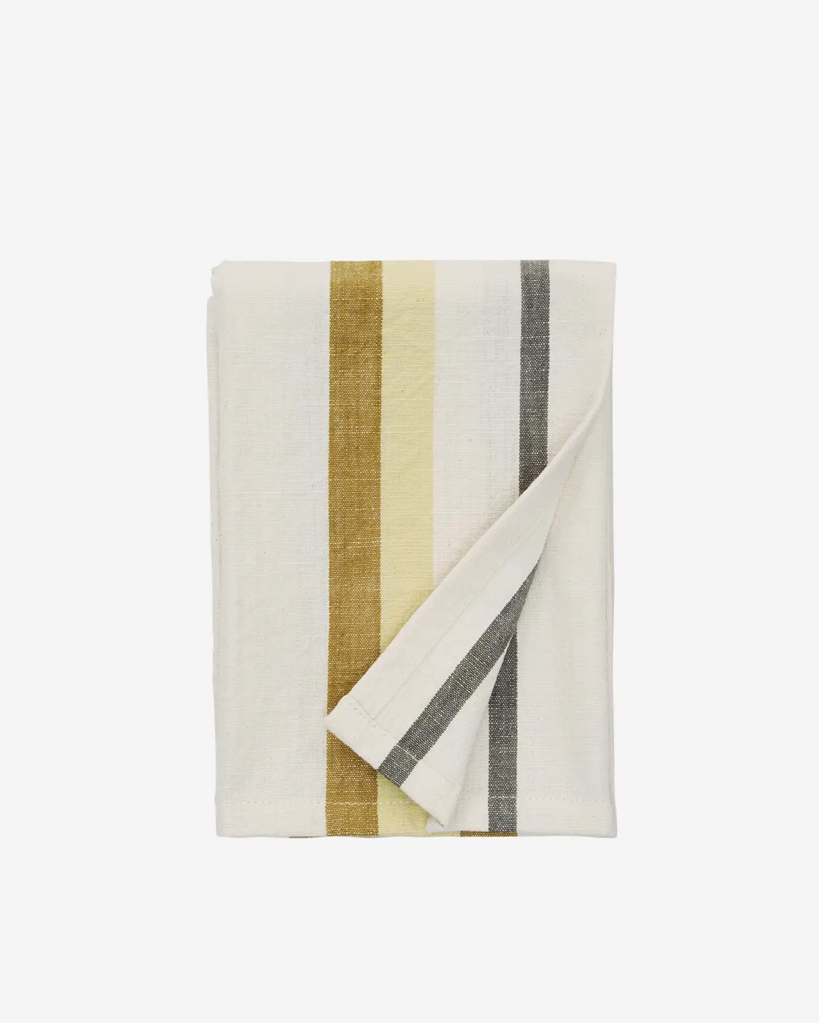Keukenhanddoek STRIPED Off white, golden orange, lemonade, grey