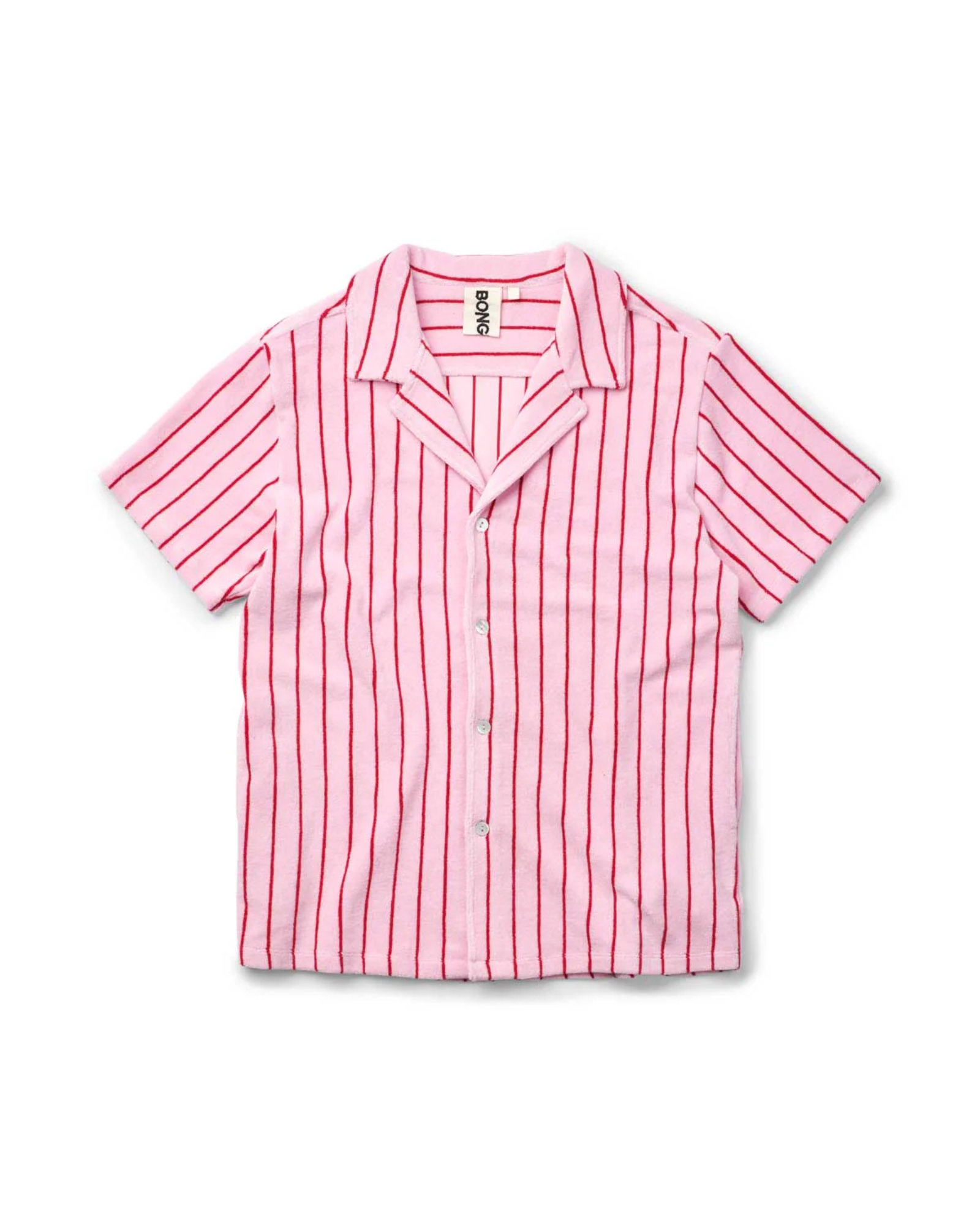 Bongusta - T-Shirt NARAM Baby pink & ski patrol red - size 0 (SM) - Baby pink & ski patrol red