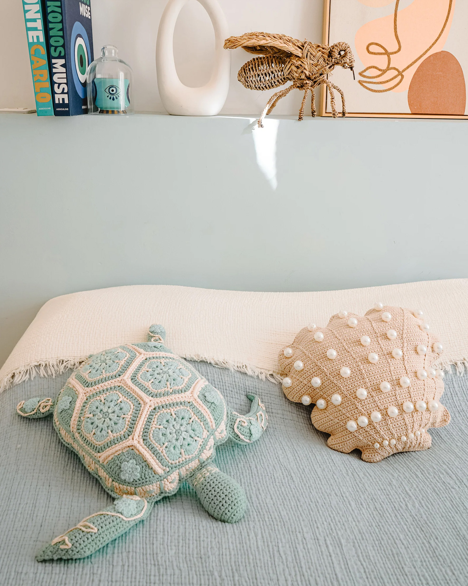 Cushion CROCHET Coquillage