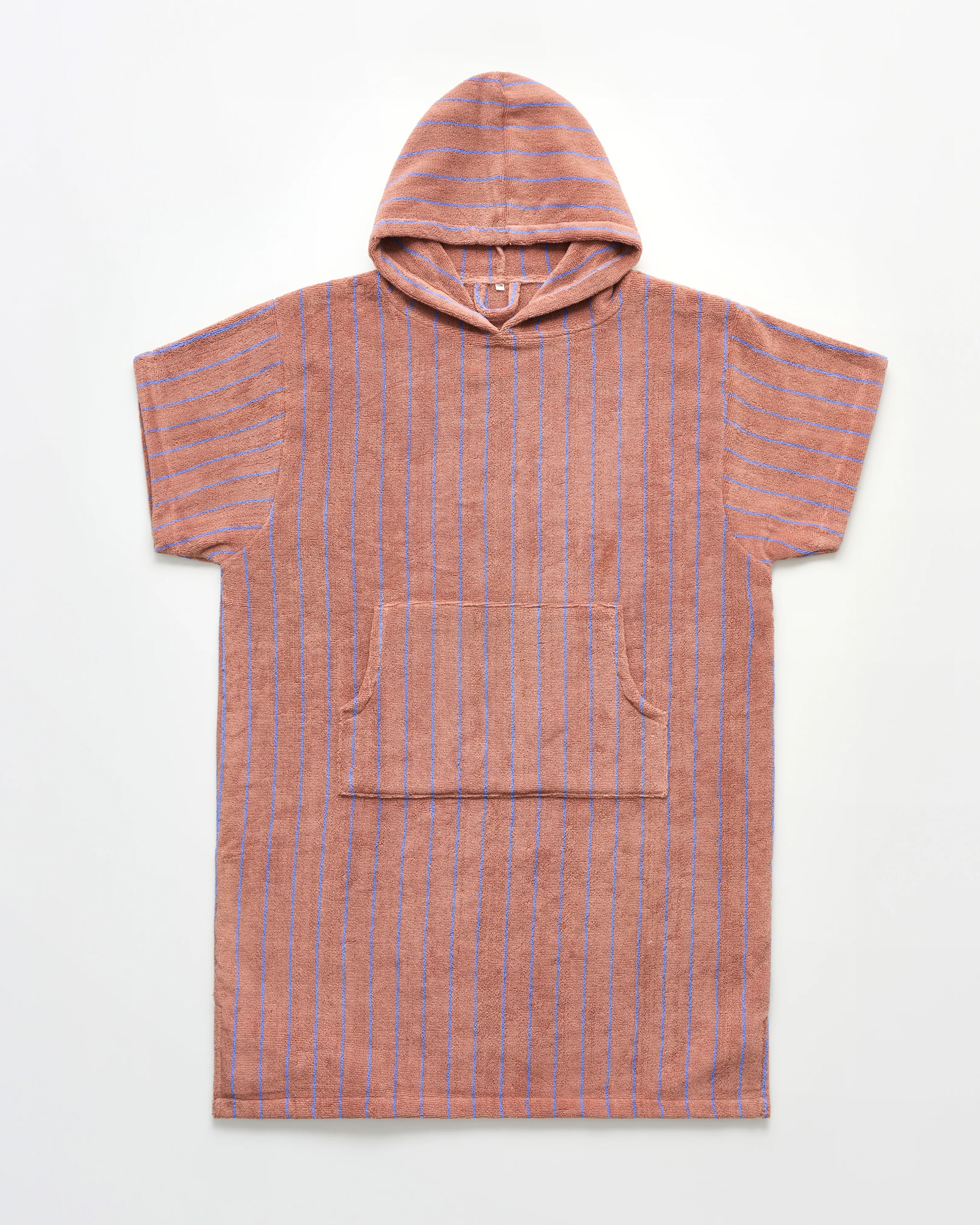 Poncho NARAM Camel & ultramarine blue