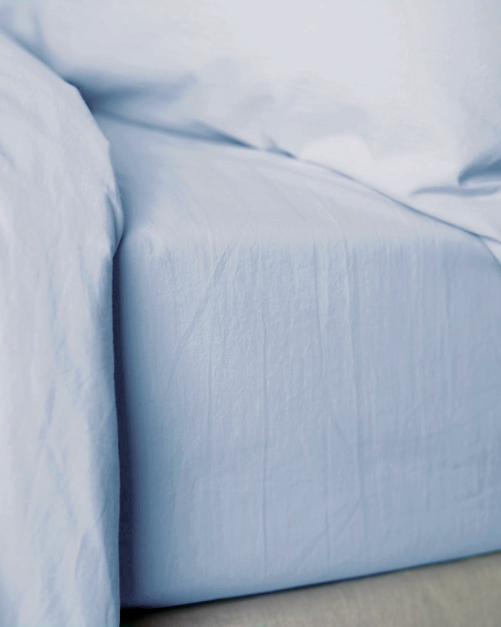 Hoeslaken VINTAGE COTTON Baby Blue