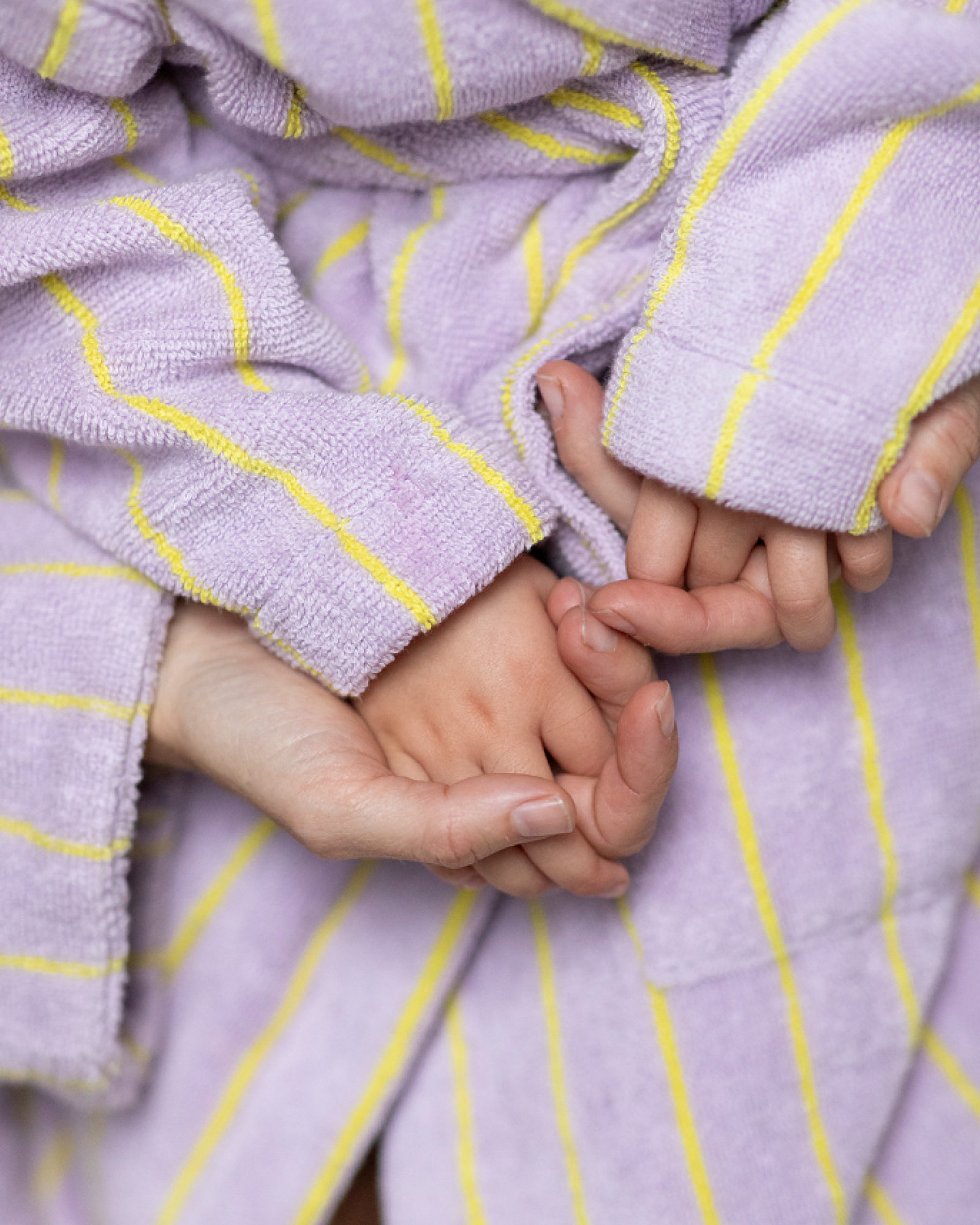 Poncho NARAM Lilac & neon yellow