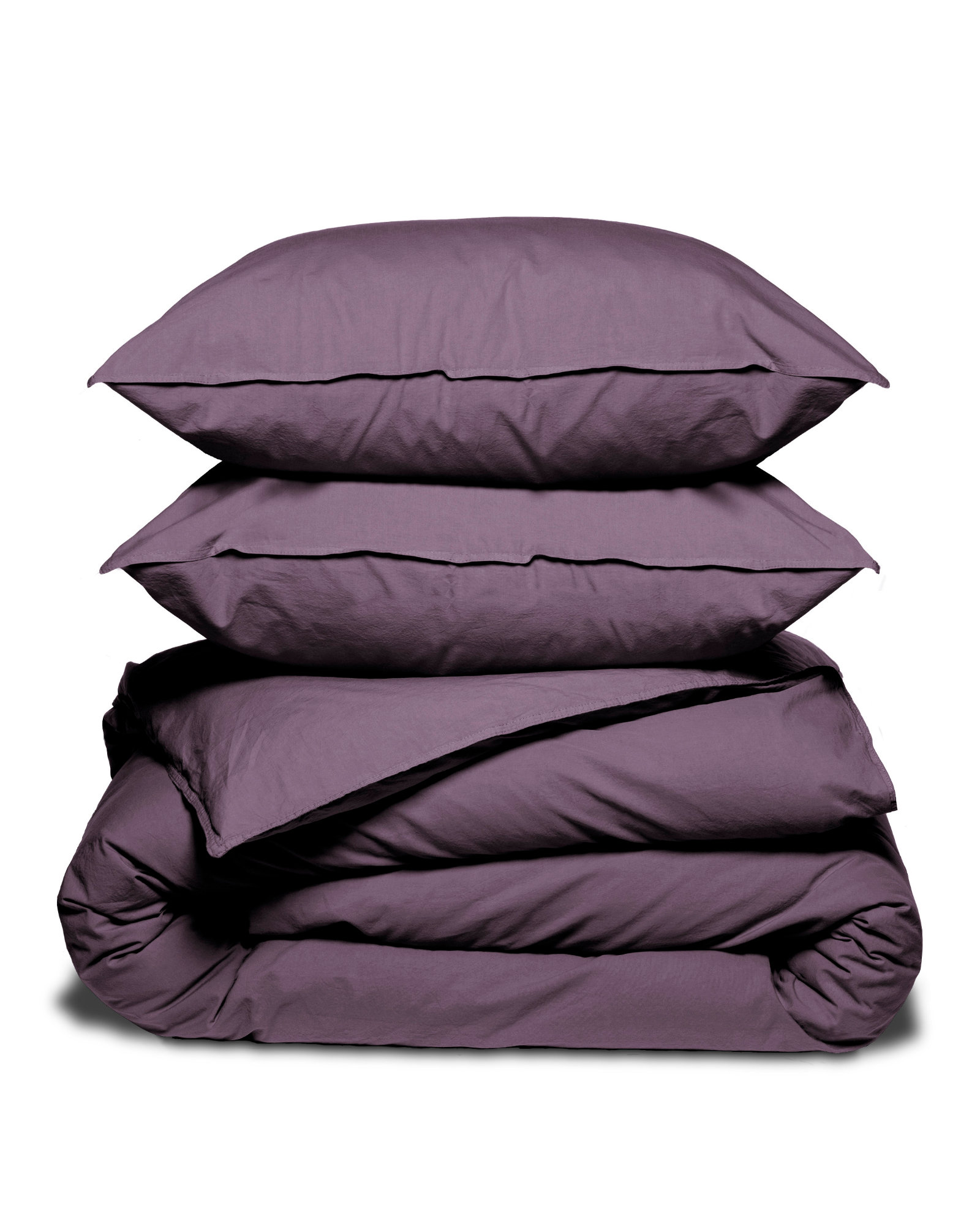 Dekbedset VINTAGE COTTON Aubergine