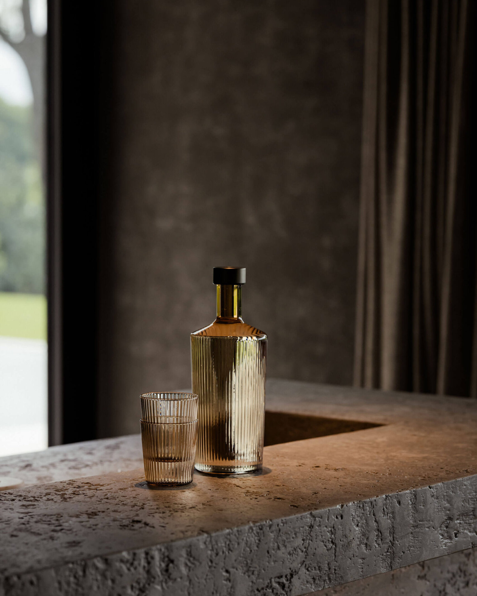 Verre RIBBED Bells (peach)