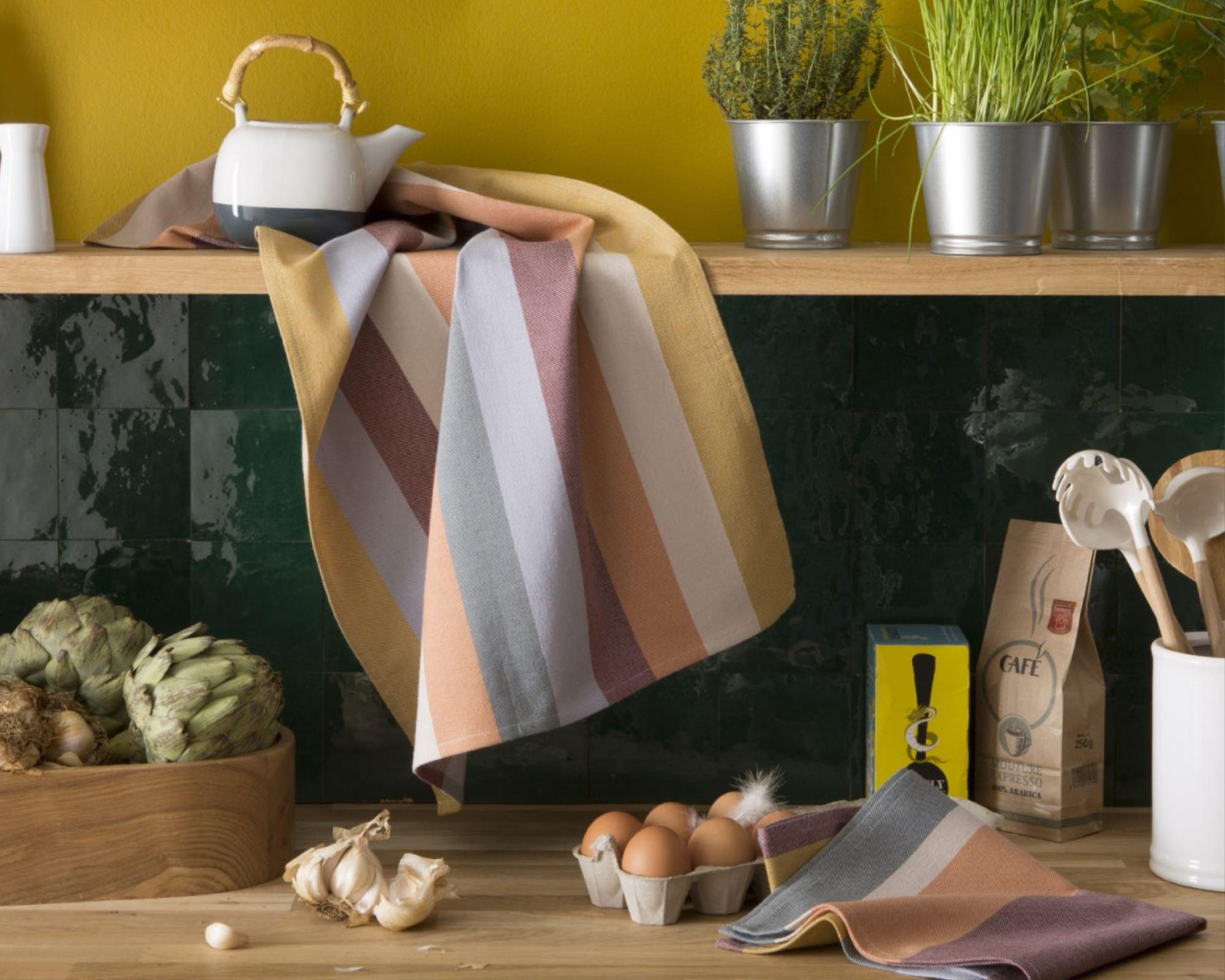 Coucke - Keukenhanddoek FELIX - 50x75 cm - Gold