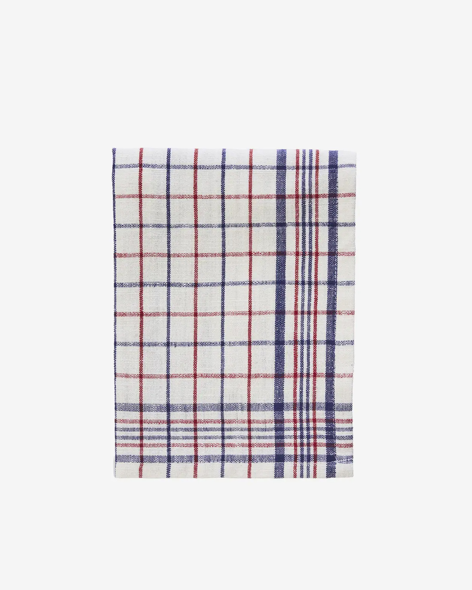Keukenhanddoek CHECKED Off white, blue, red