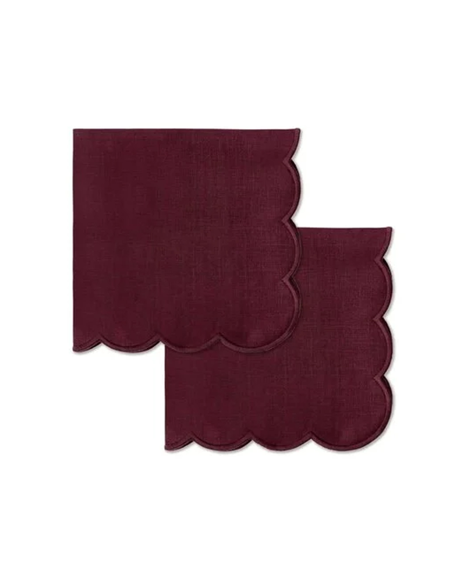 Servietten SCALLOP Aubergine