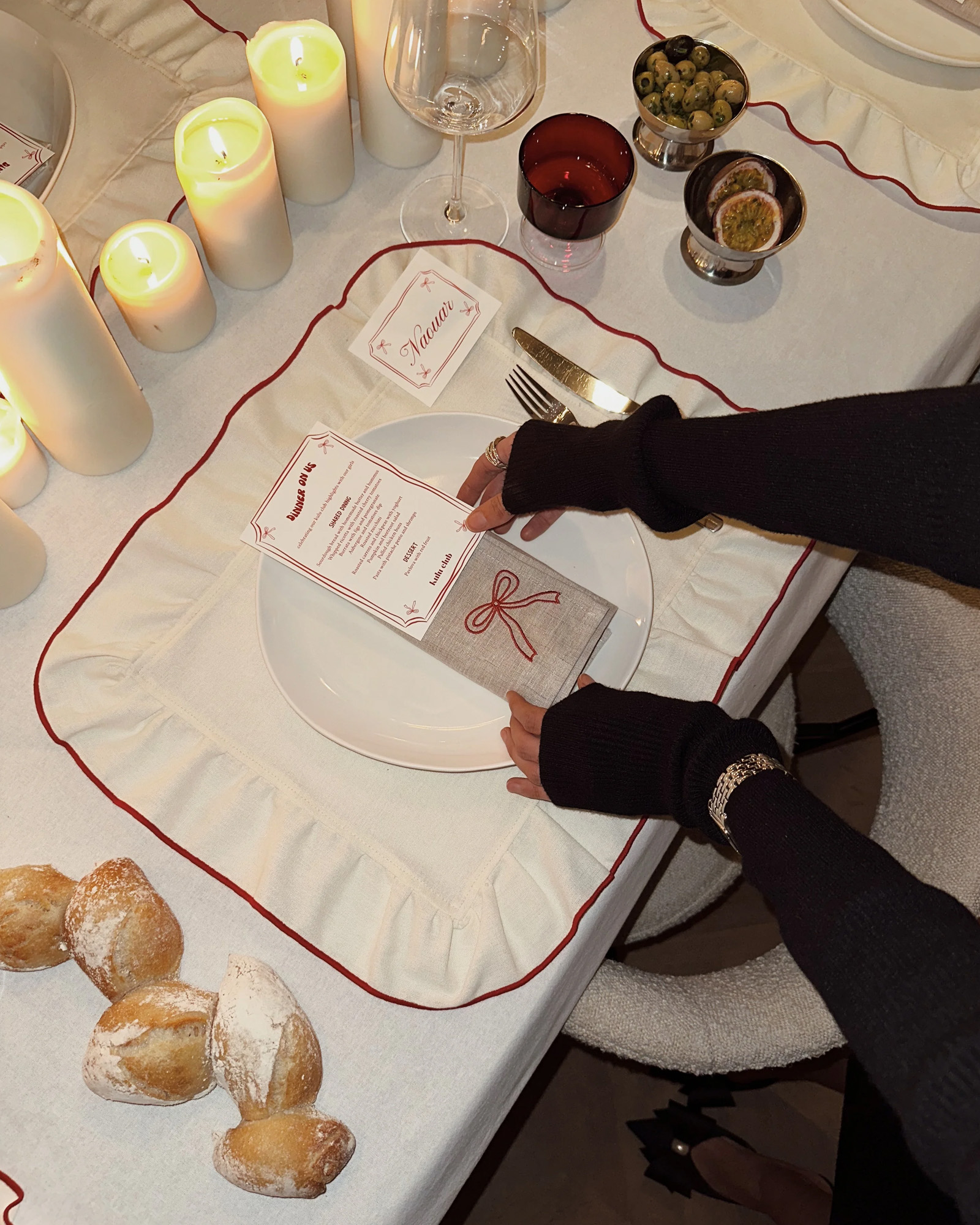 Servietten BOW Beige