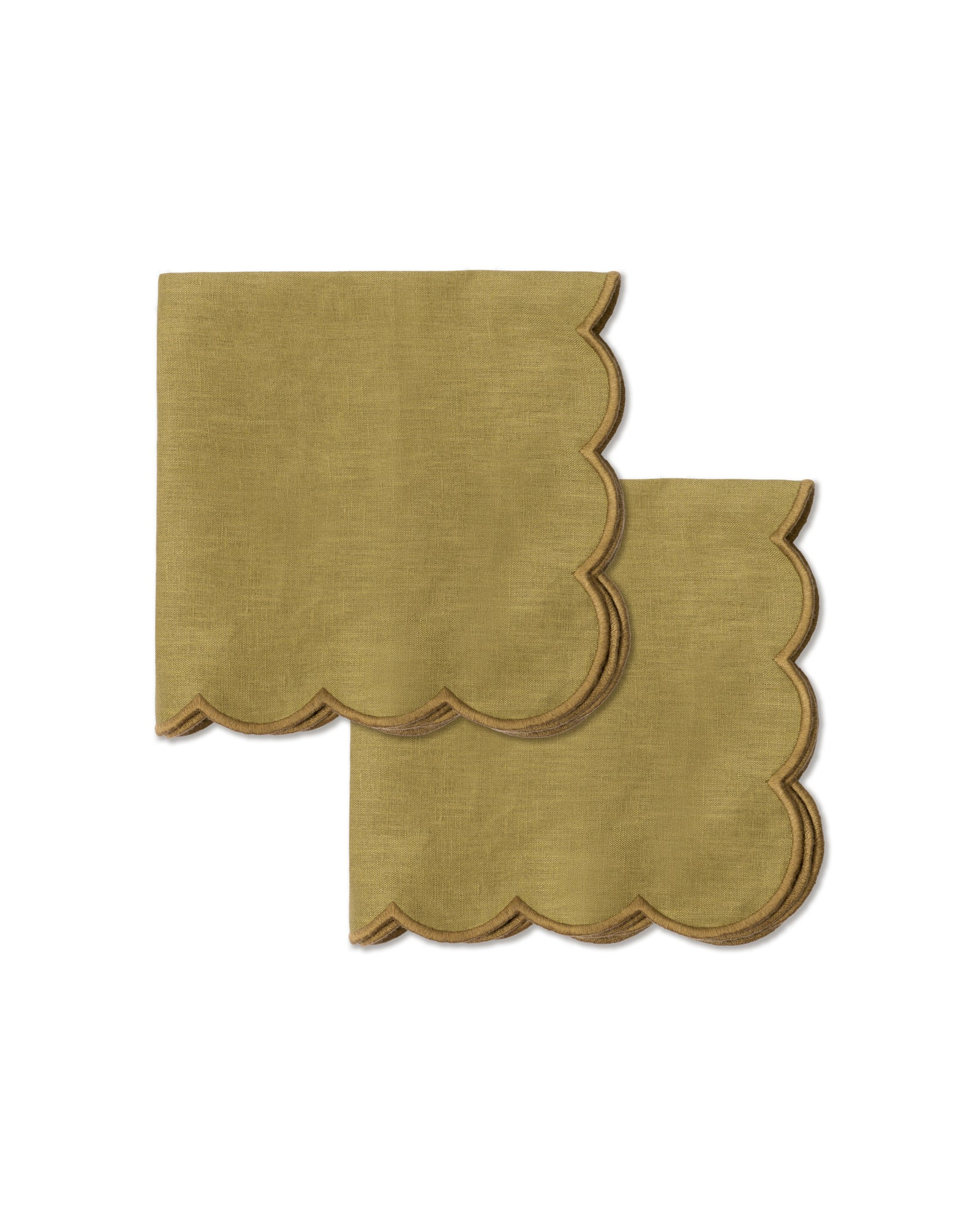 Servietten SCALLOP Olive