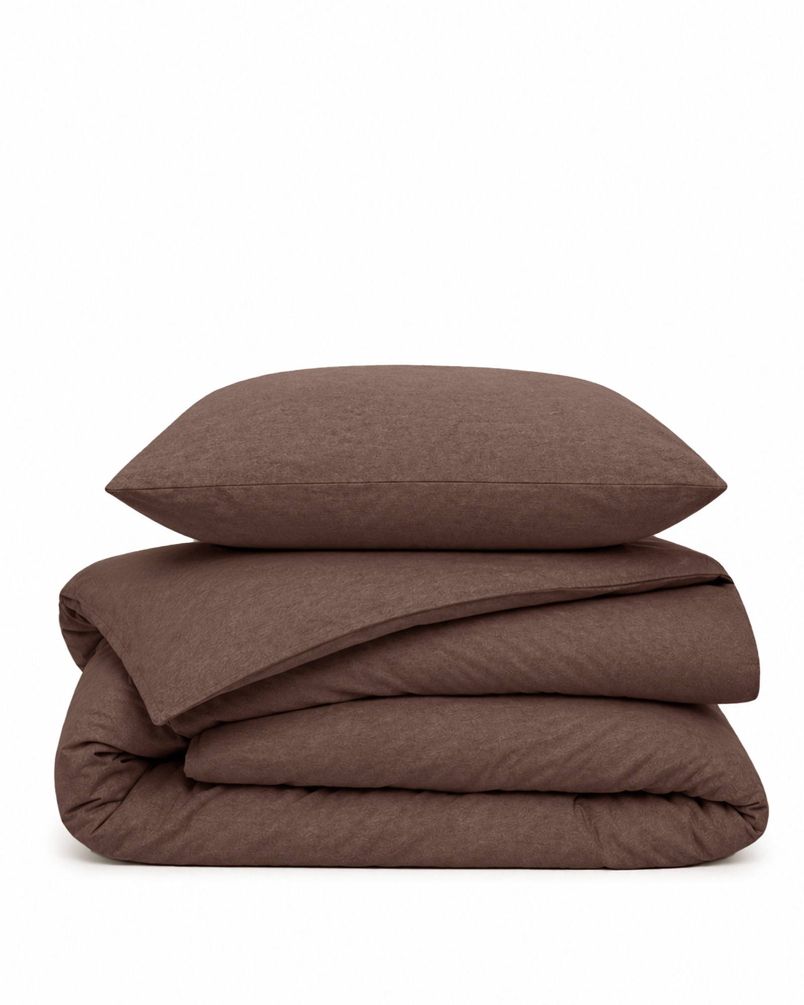 Dekbedset SUNDAY JERSEY Brown melange