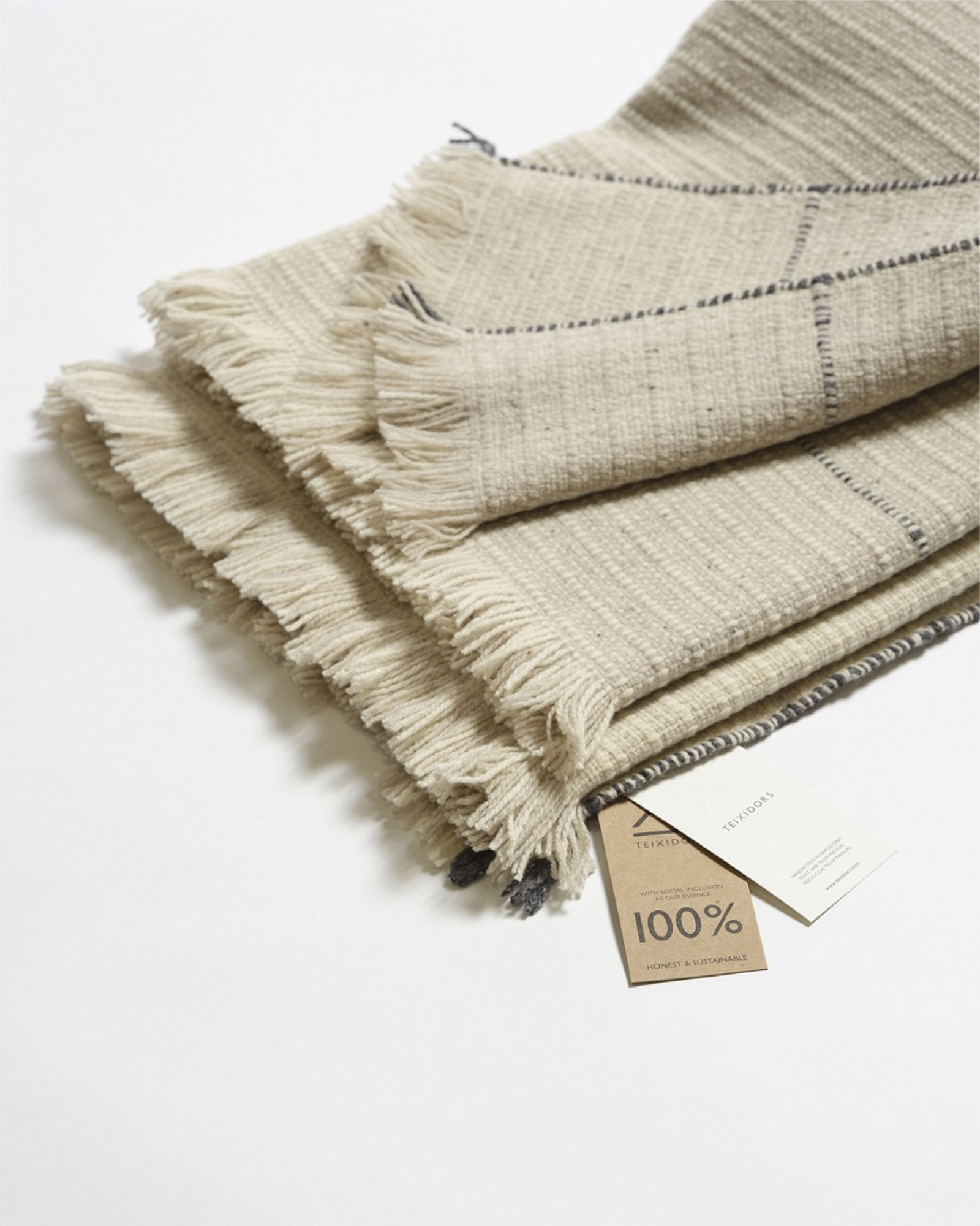 Bedsprei ARAN White/Grey