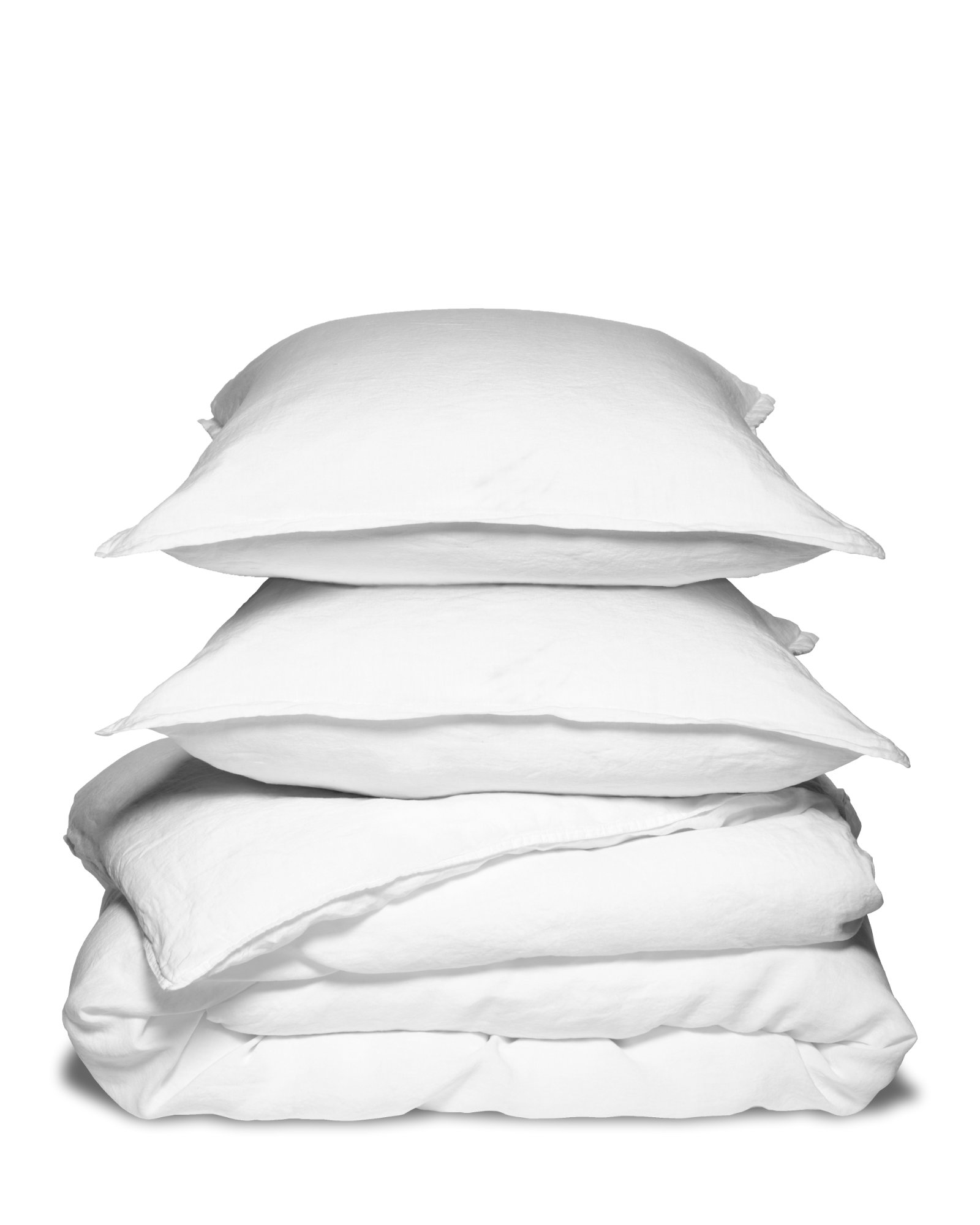 MARIE-MARIE - Bed linen set LINEN STORIES White - 260x240 cm + 2 slopen 65x65 cm - White