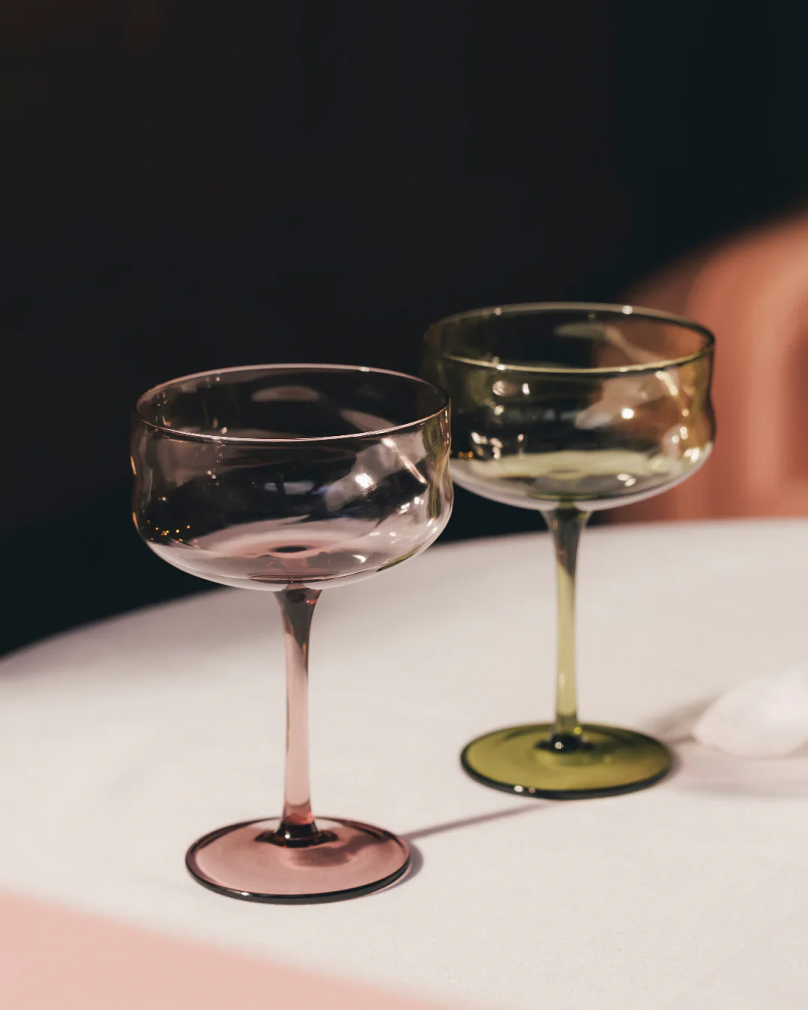 Glass PAVEAU SWIRL Moss