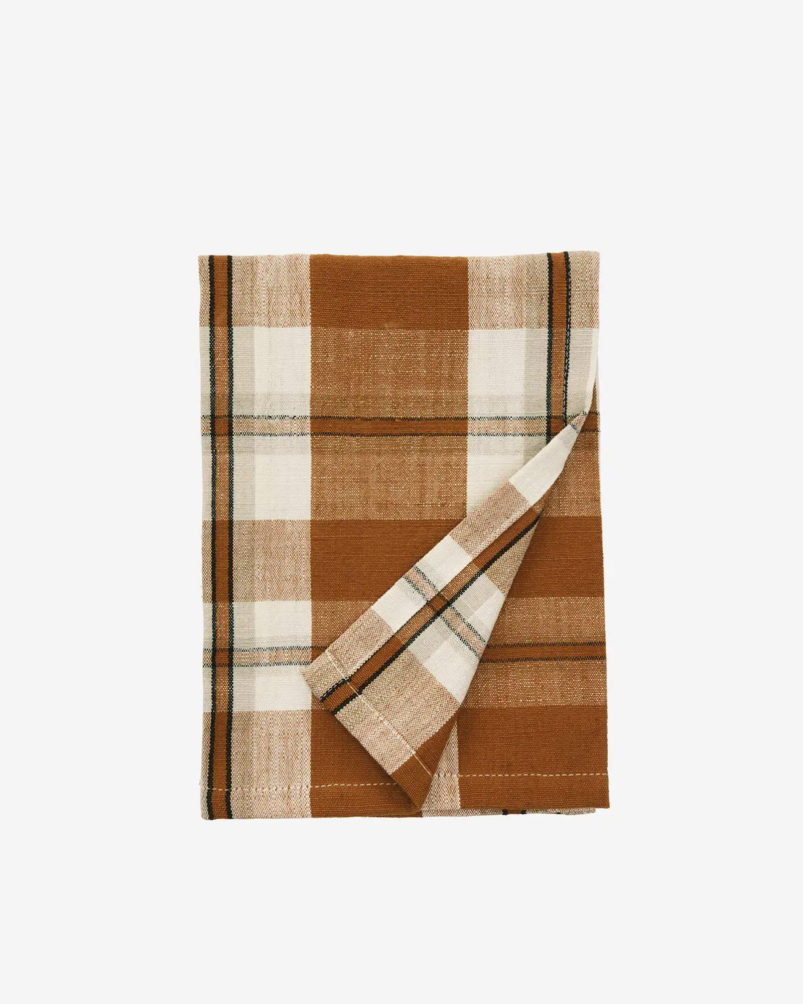 Keukenhanddoek CHECKED Pumpkin spice, off white, light
