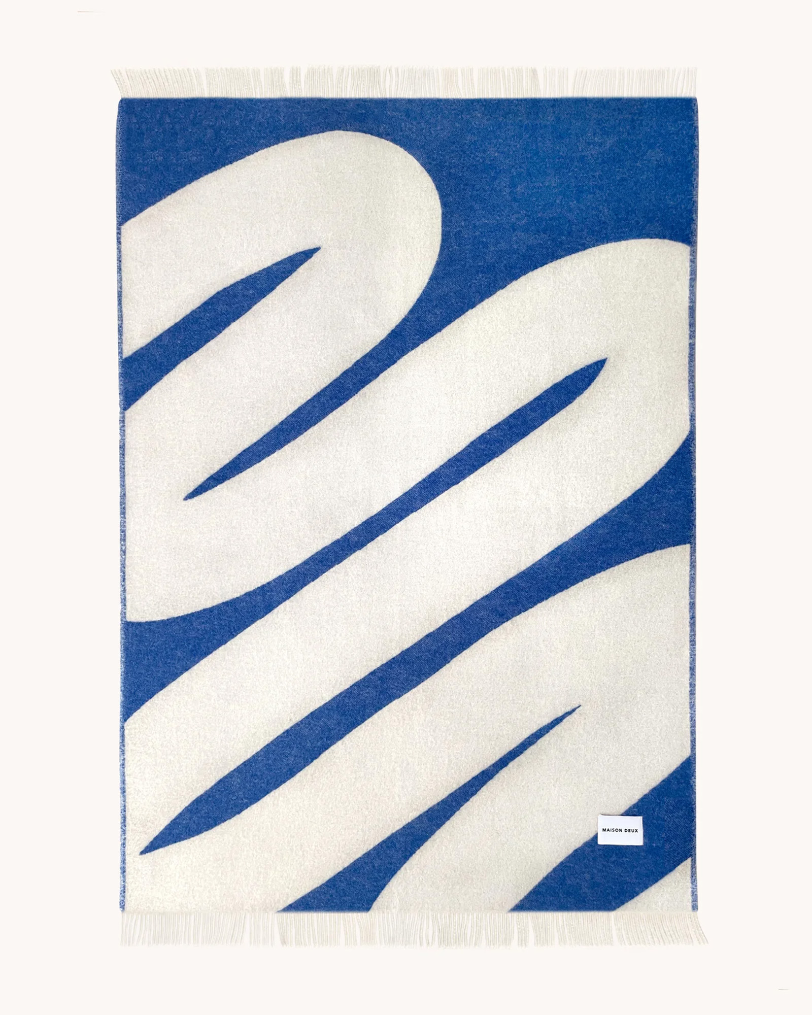 Throw SWIRL Kobalt blue/White