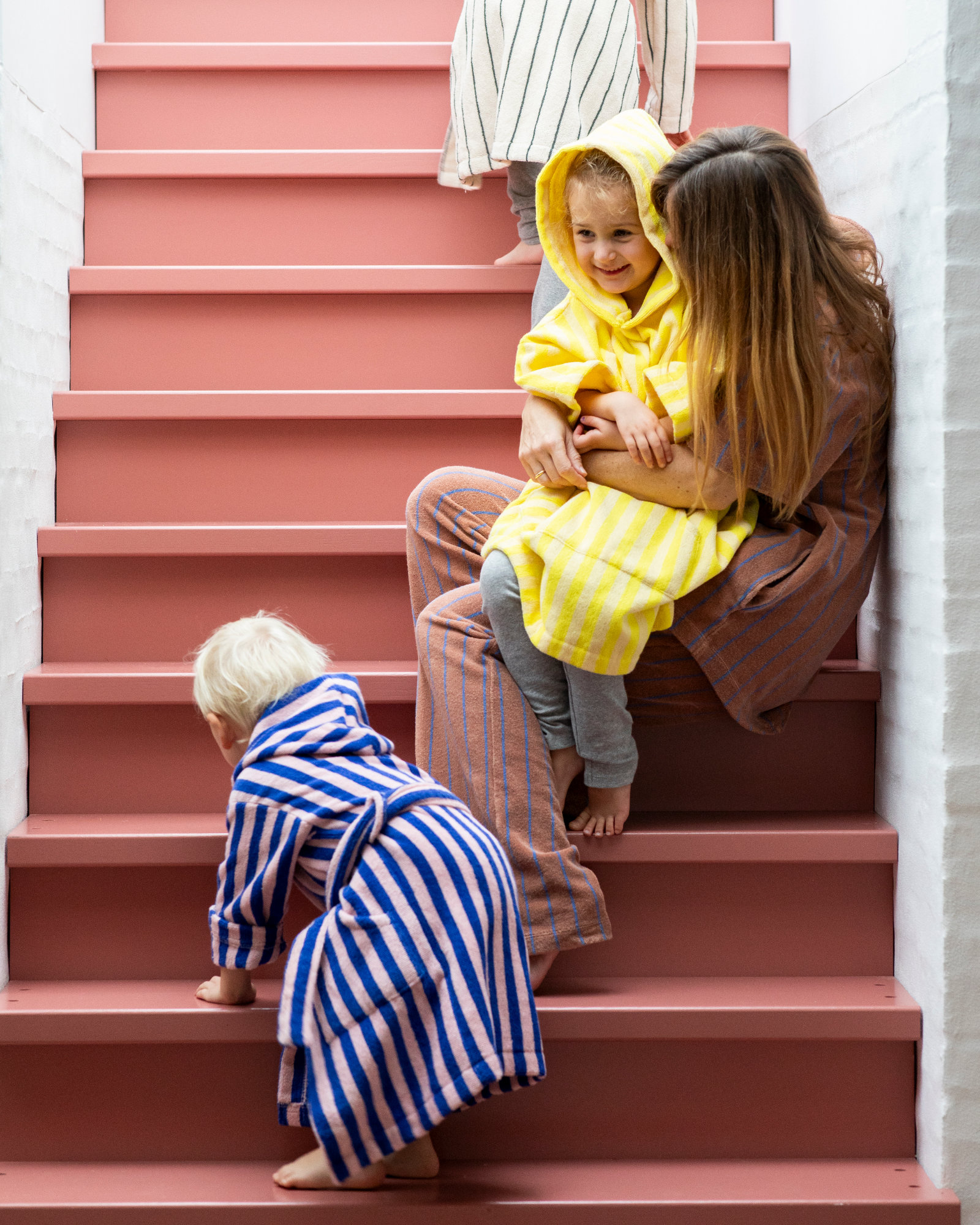 Bathrobe kids NARAM Dazzling blue & rose