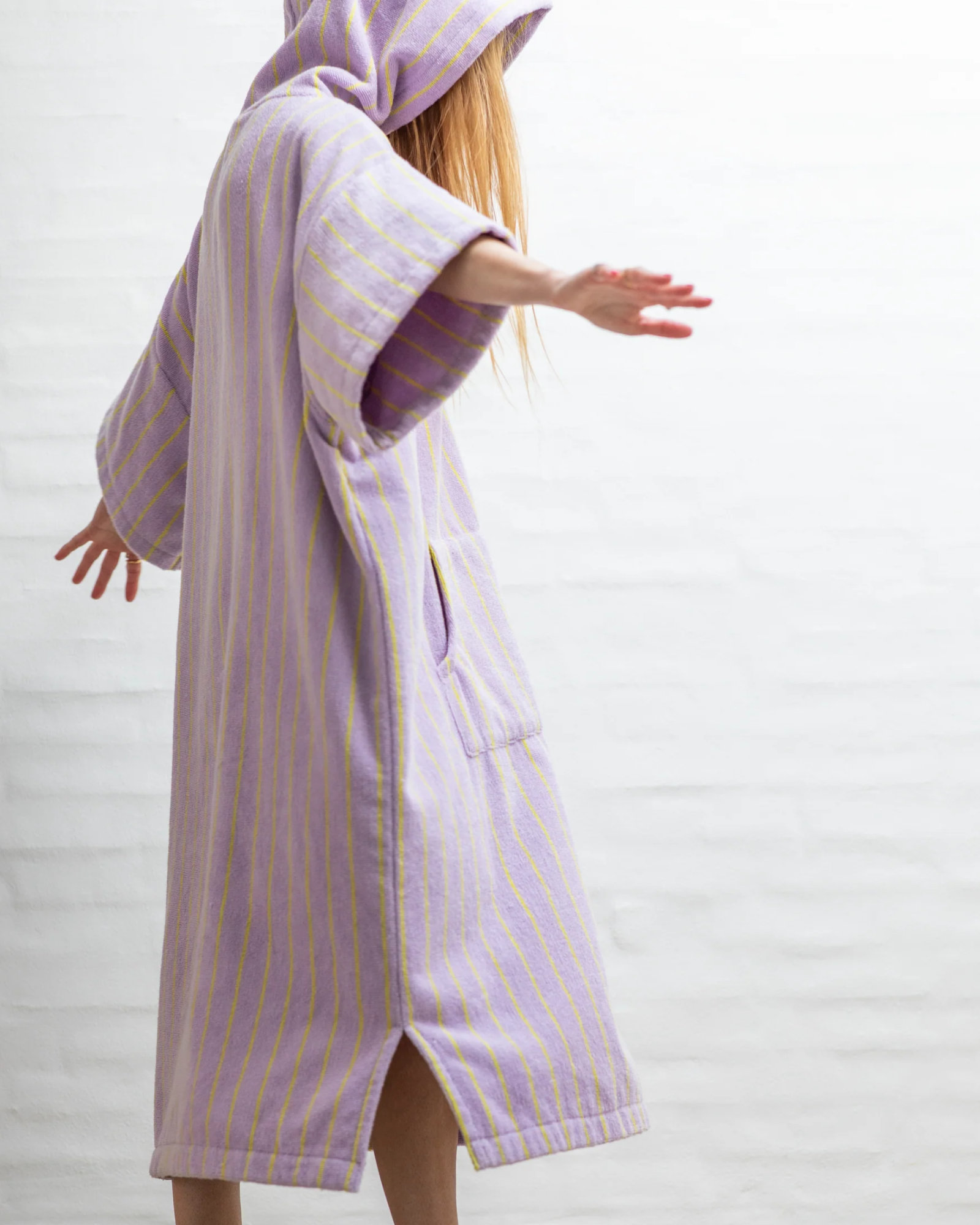 Poncho NARAM Lilac & neon yellow