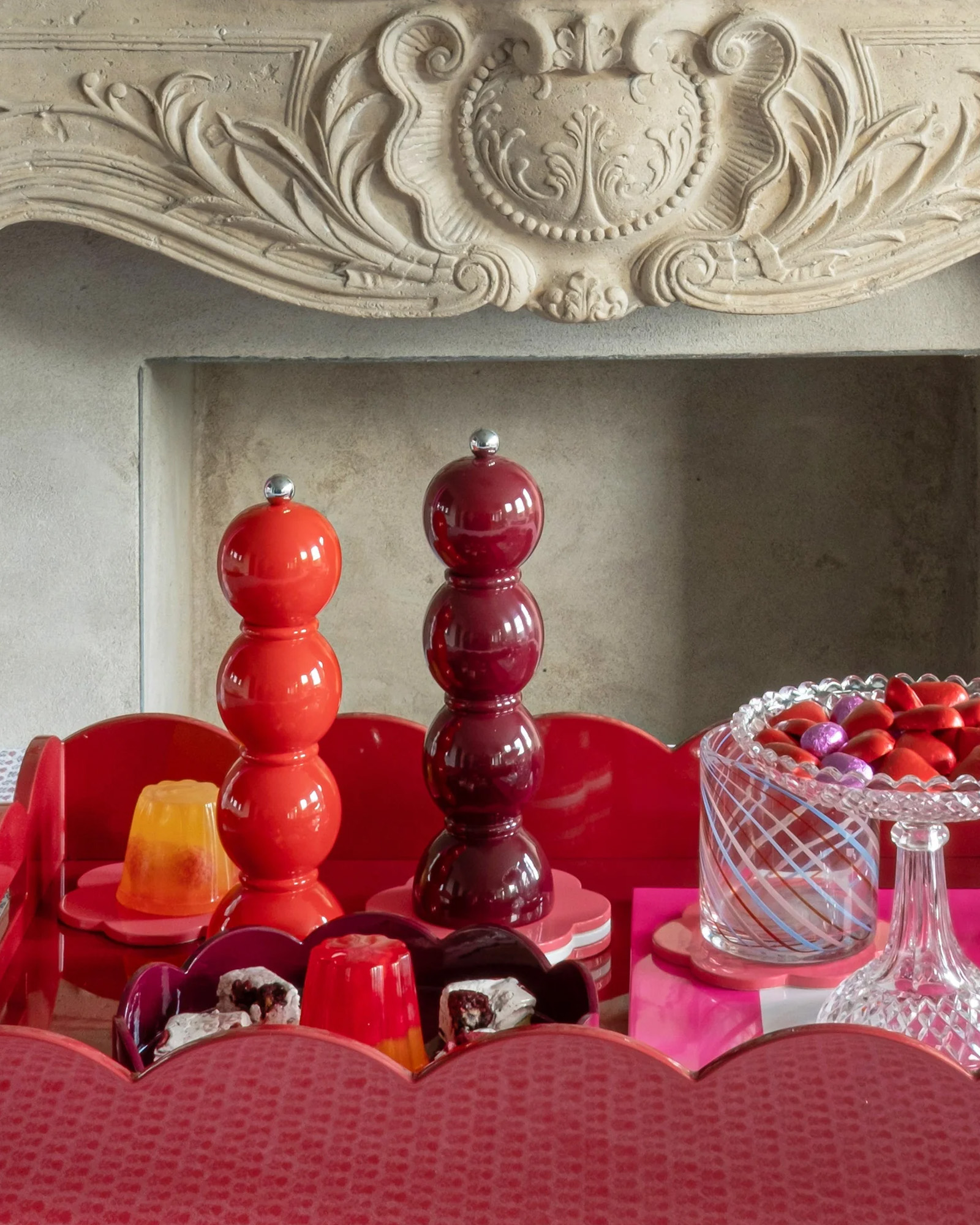 Salt or Pepper Mill BOBBIN Cherry