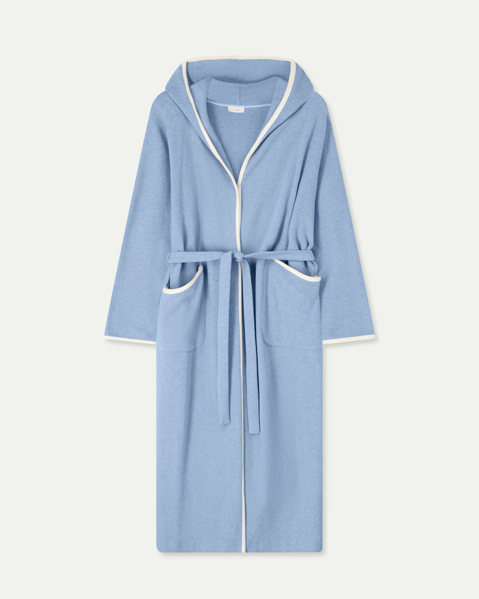 Bathrobe PURDEY Blue/Ivory