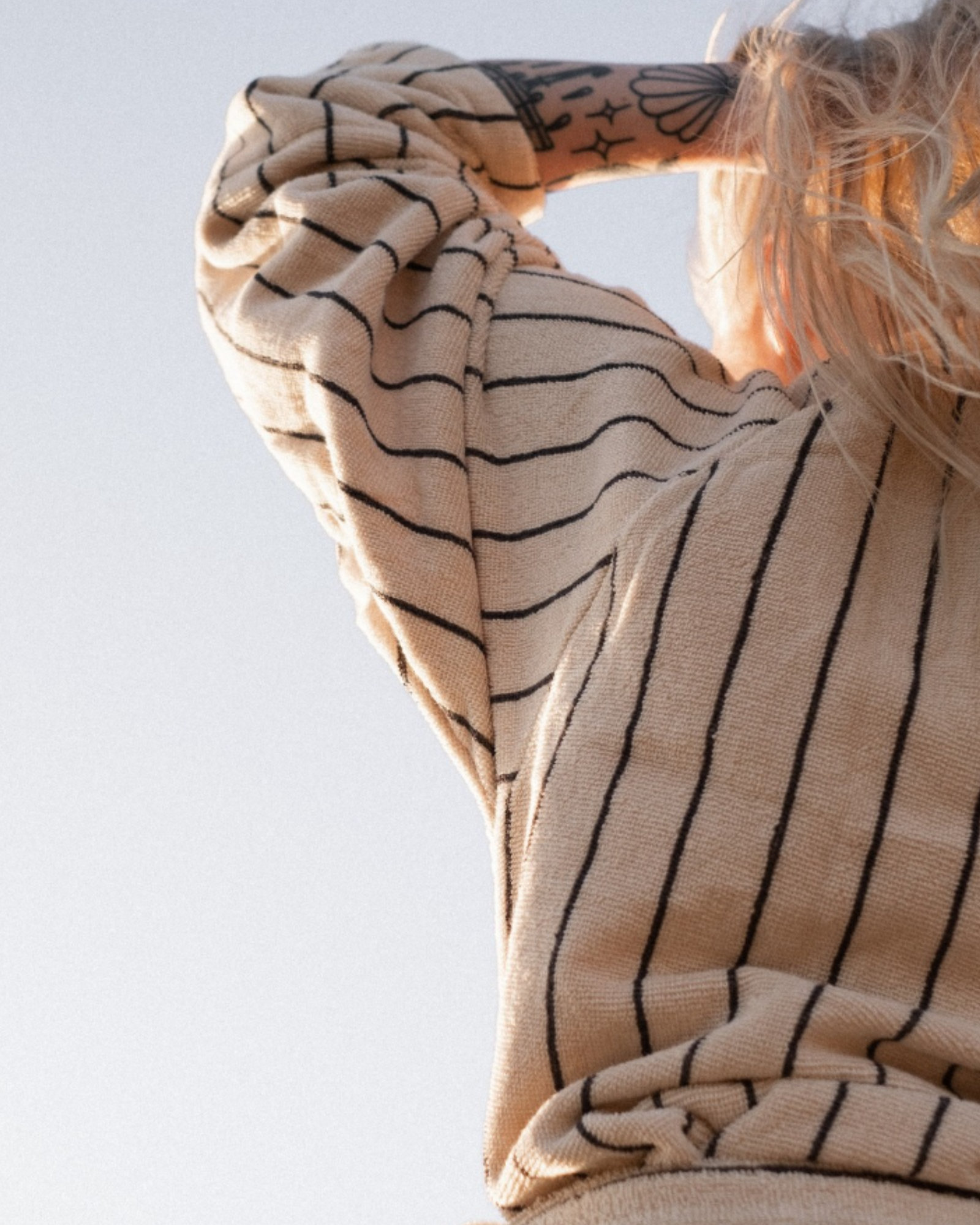 Bathrobe NARAM Creme & ink