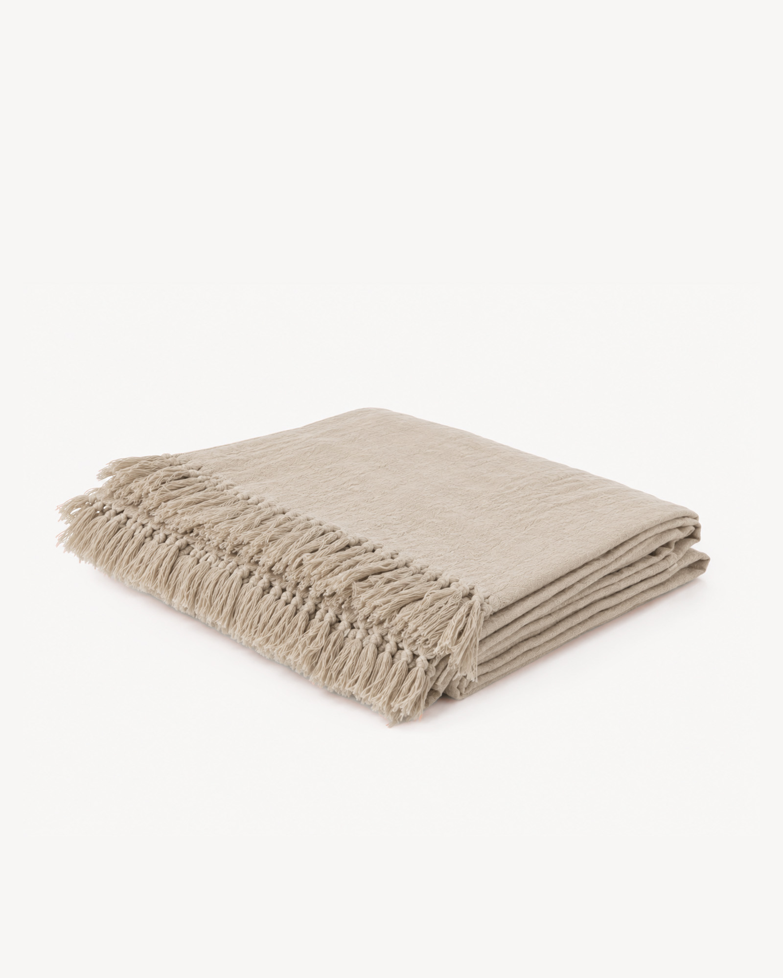 Bedsprei Franje LINEN STORIES Sand