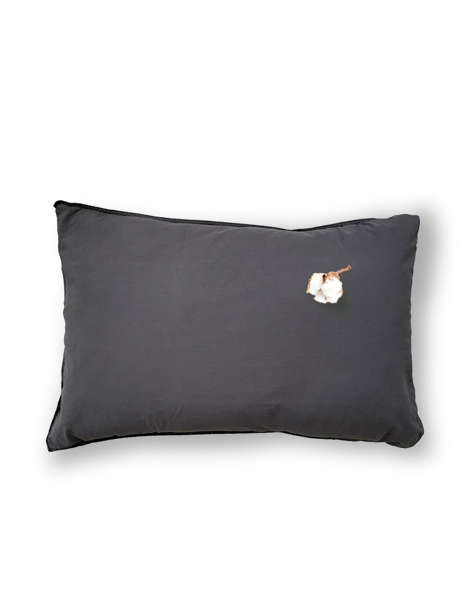 MARIE-MARIE - Coussin VINTAGE COTTON Shadow - 40x60 cm - Shadow