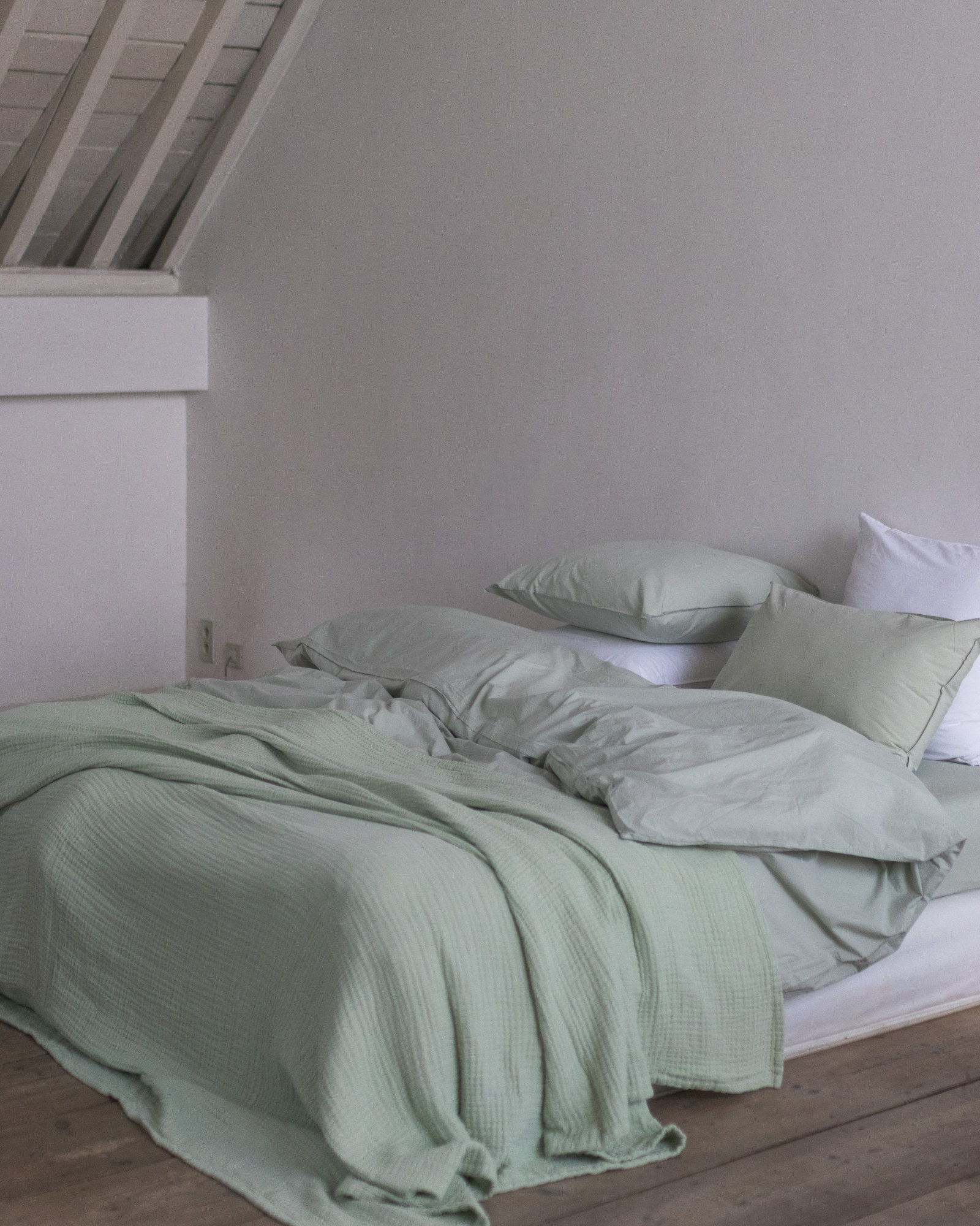 Bed linen set VINTAGE COTTON Green tea