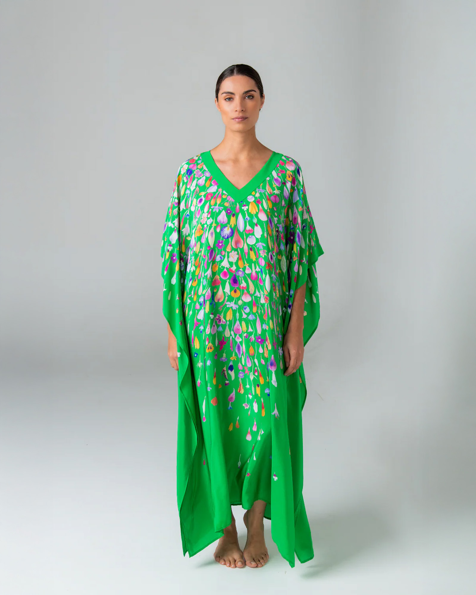 Kaftan FRIDA Green Petals