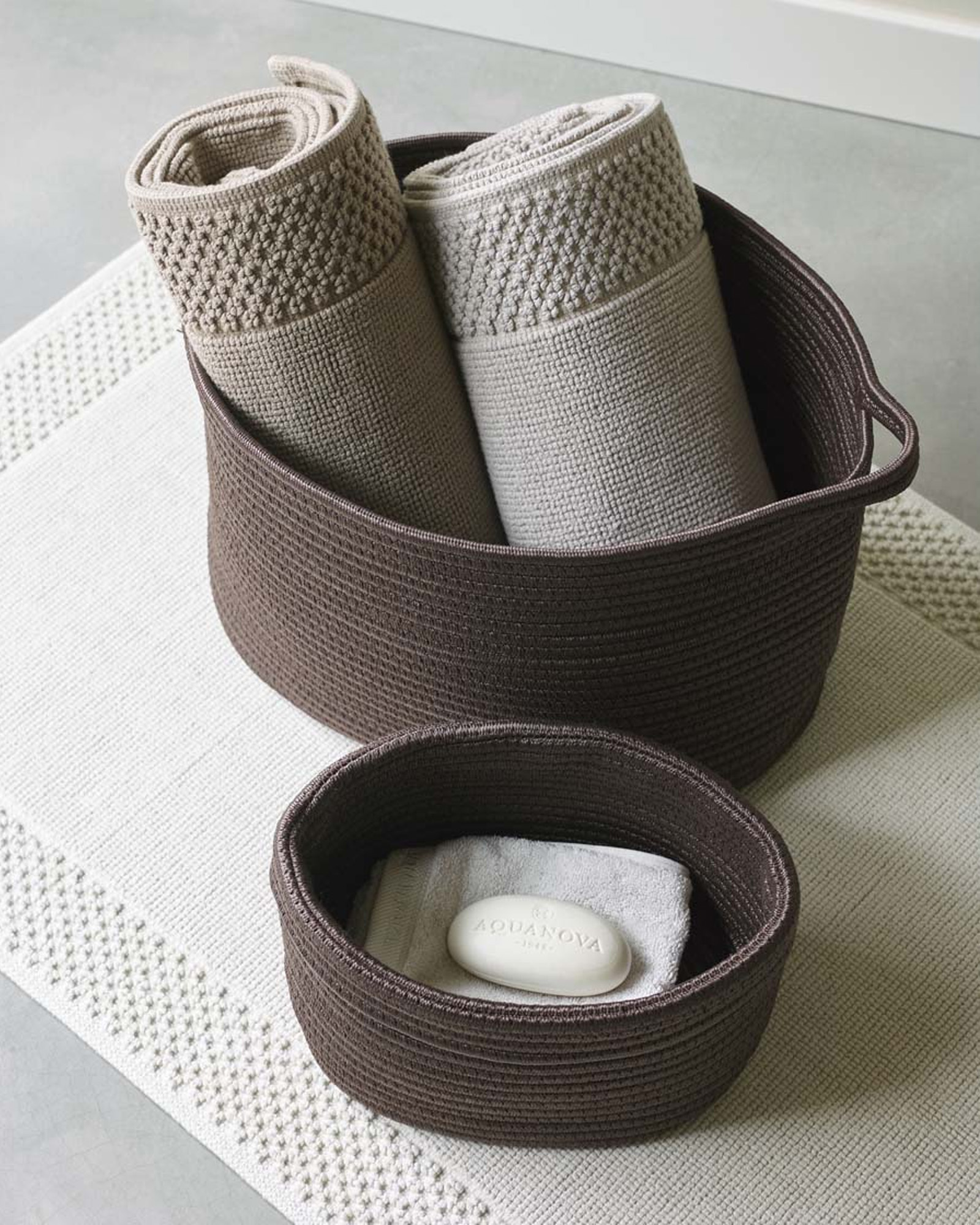 Laundry basket RENA Pecan