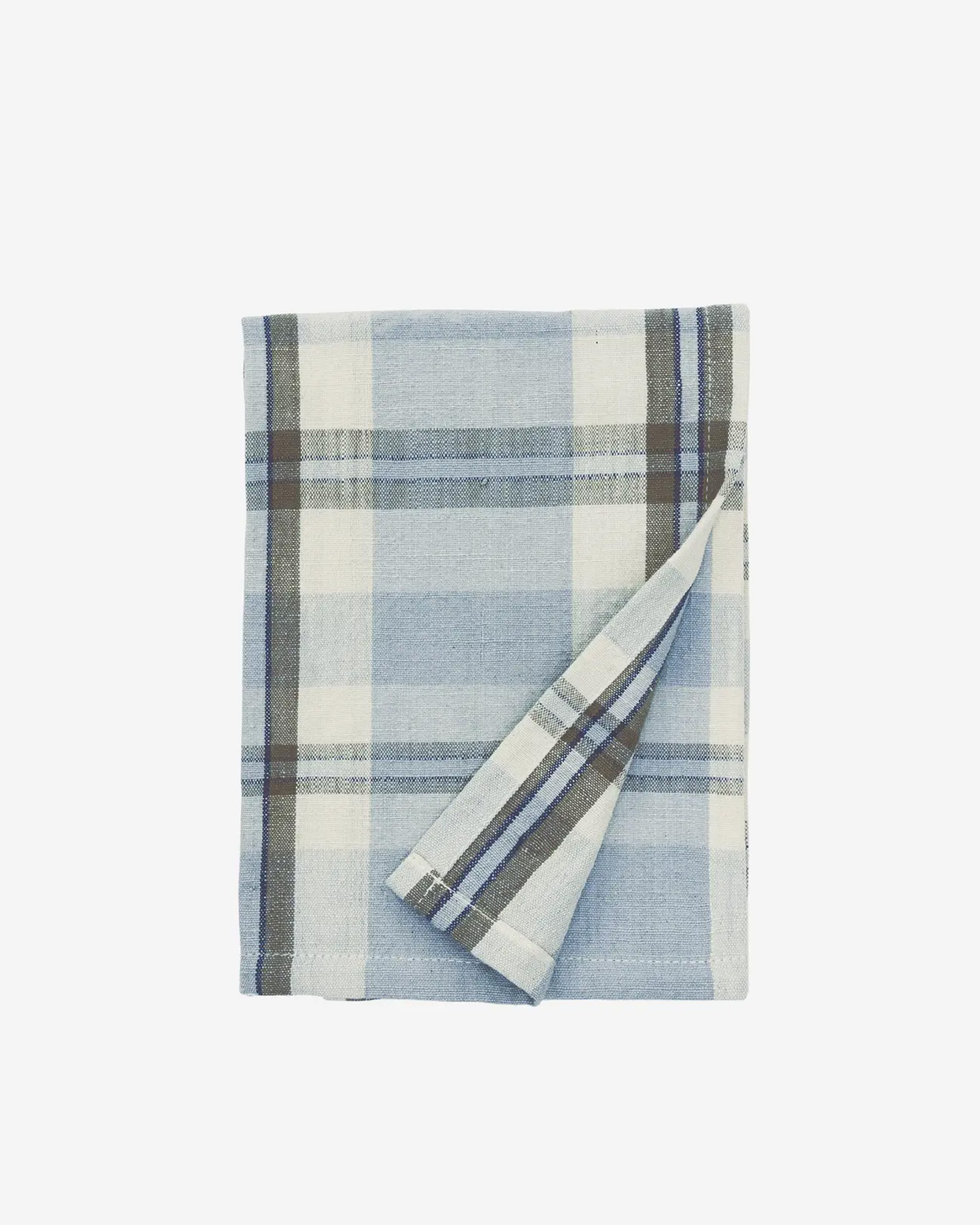 Keukenhanddoek CHECKED Light blue, taupe, off white, navy