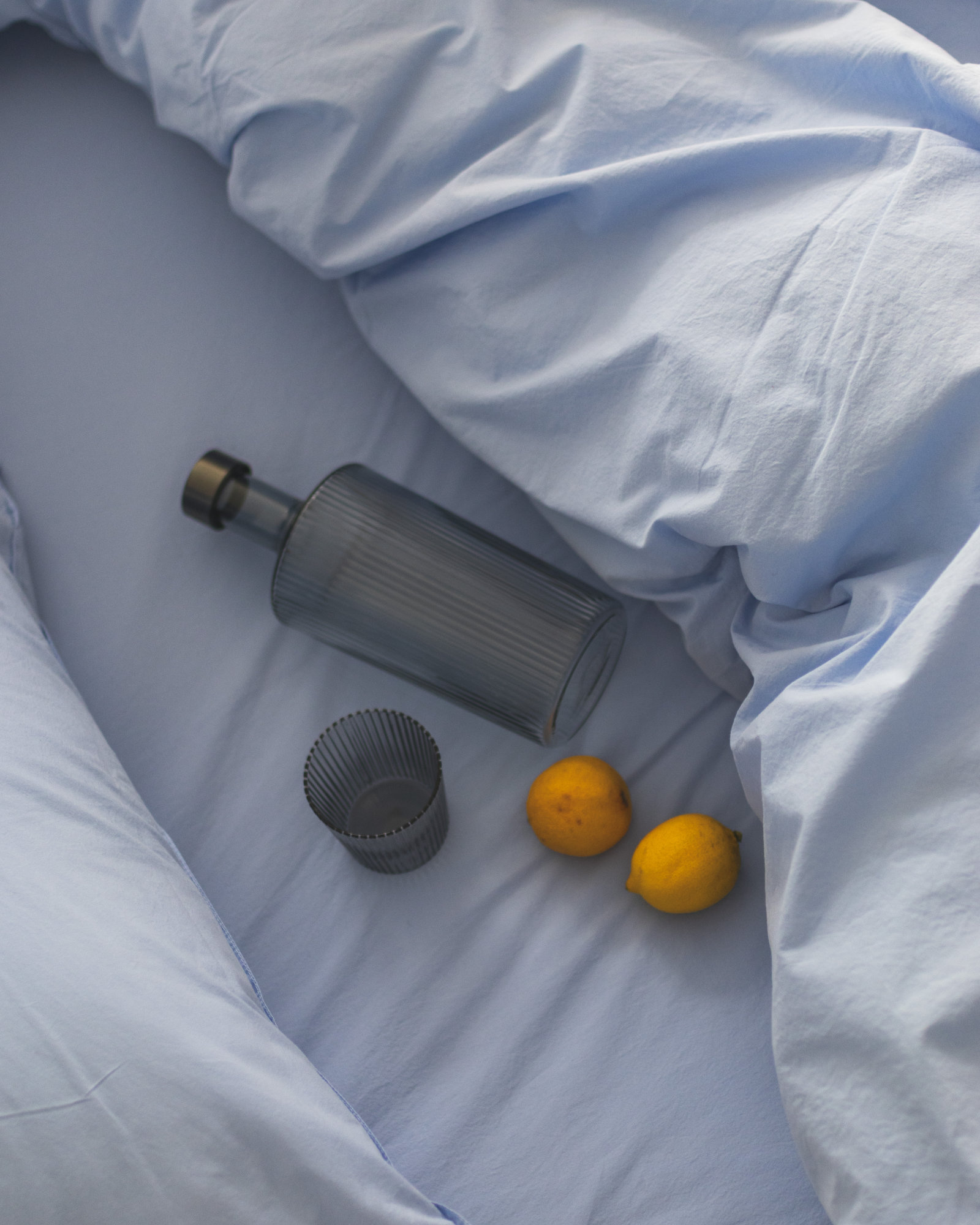 Hoeslaken VINTAGE COTTON Baby Blue