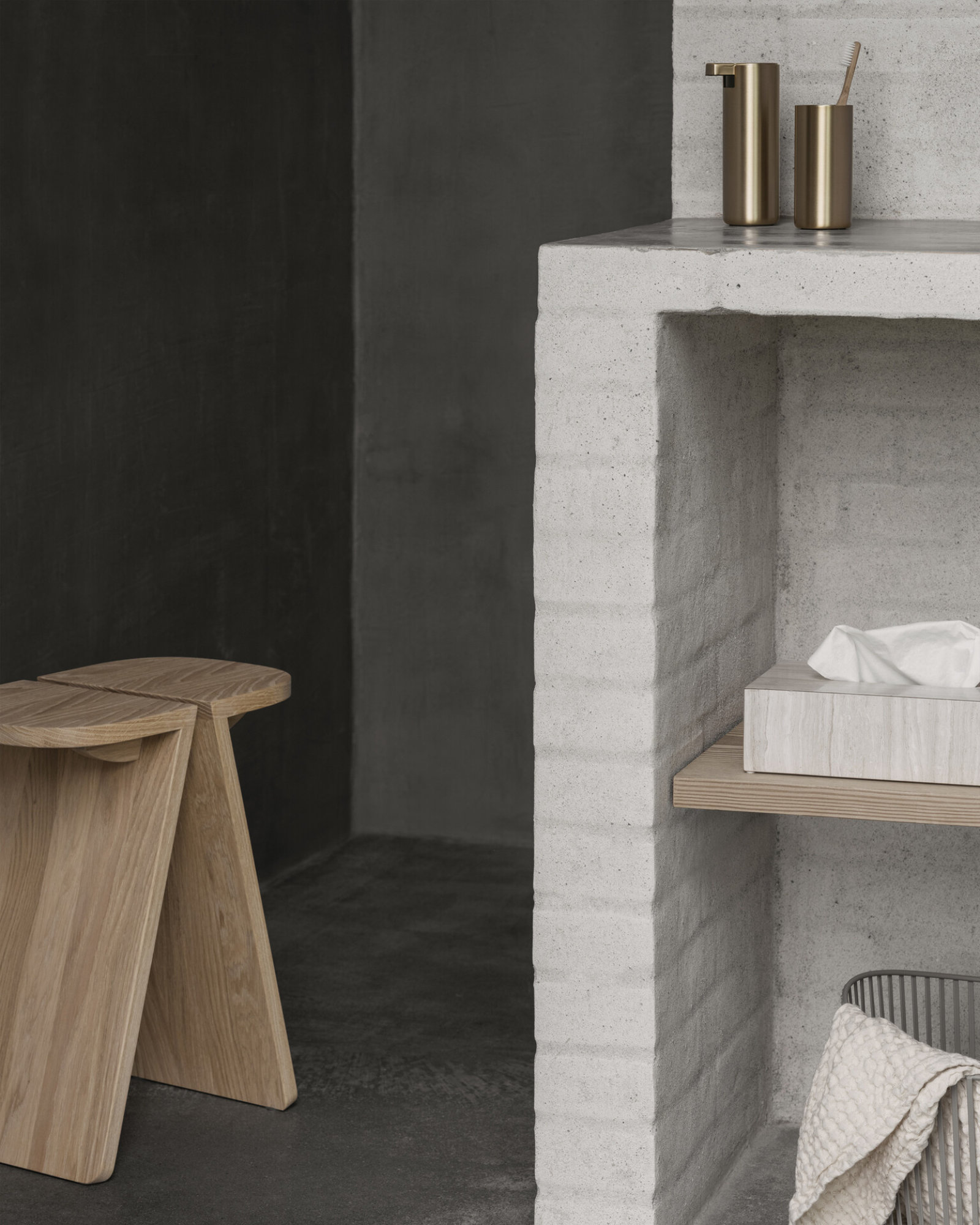 Toilet brush holder MODO Brass